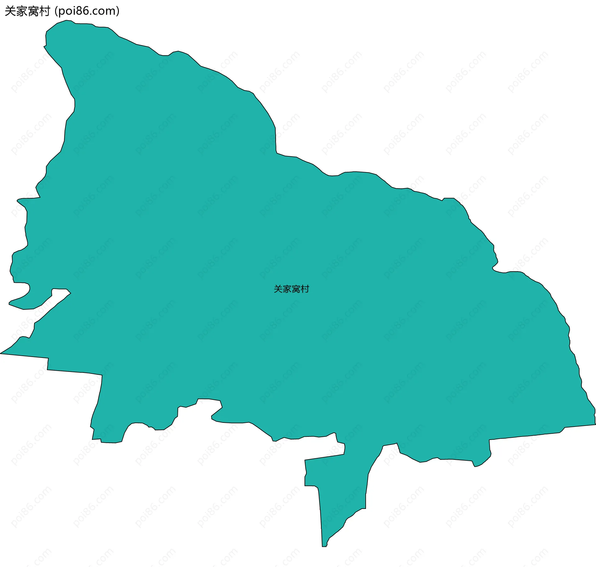 关家窝村边界地图