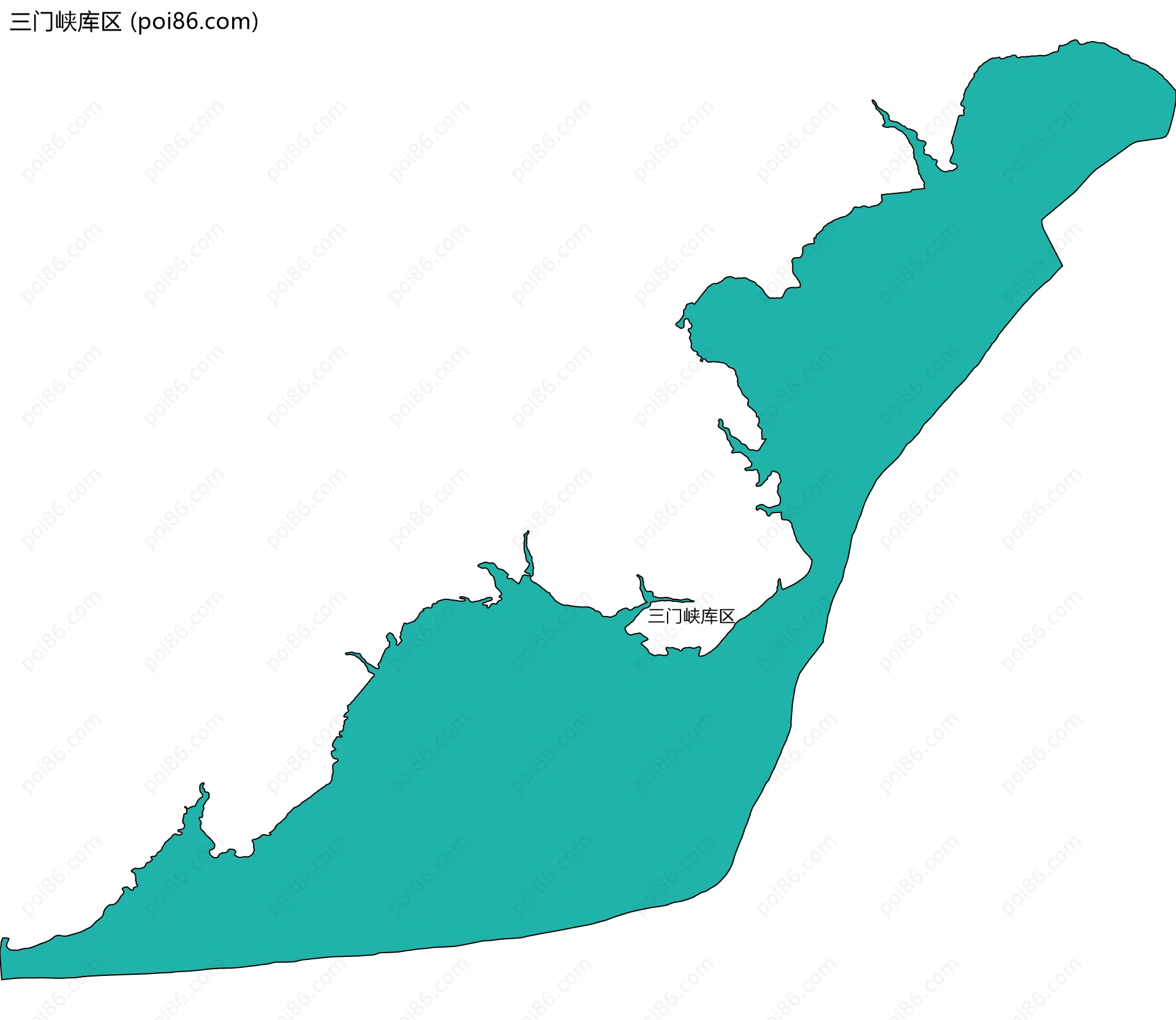 三门峡库区边界地图