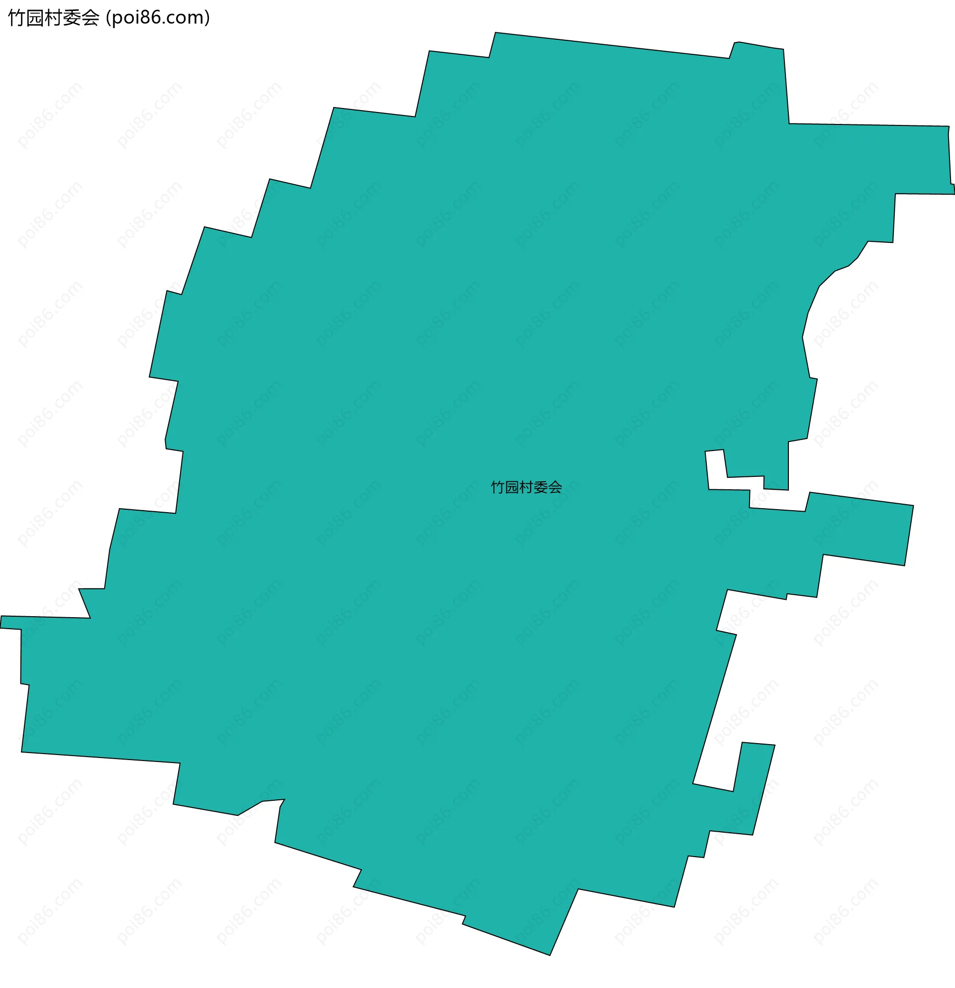 竹园村委会边界地图