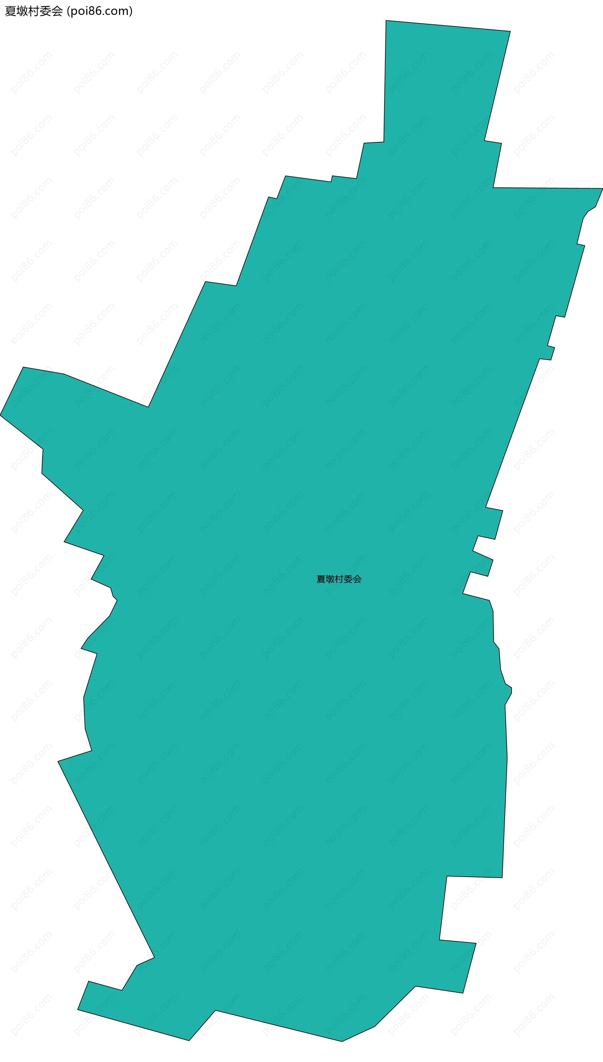 夏墩村委会边界地图