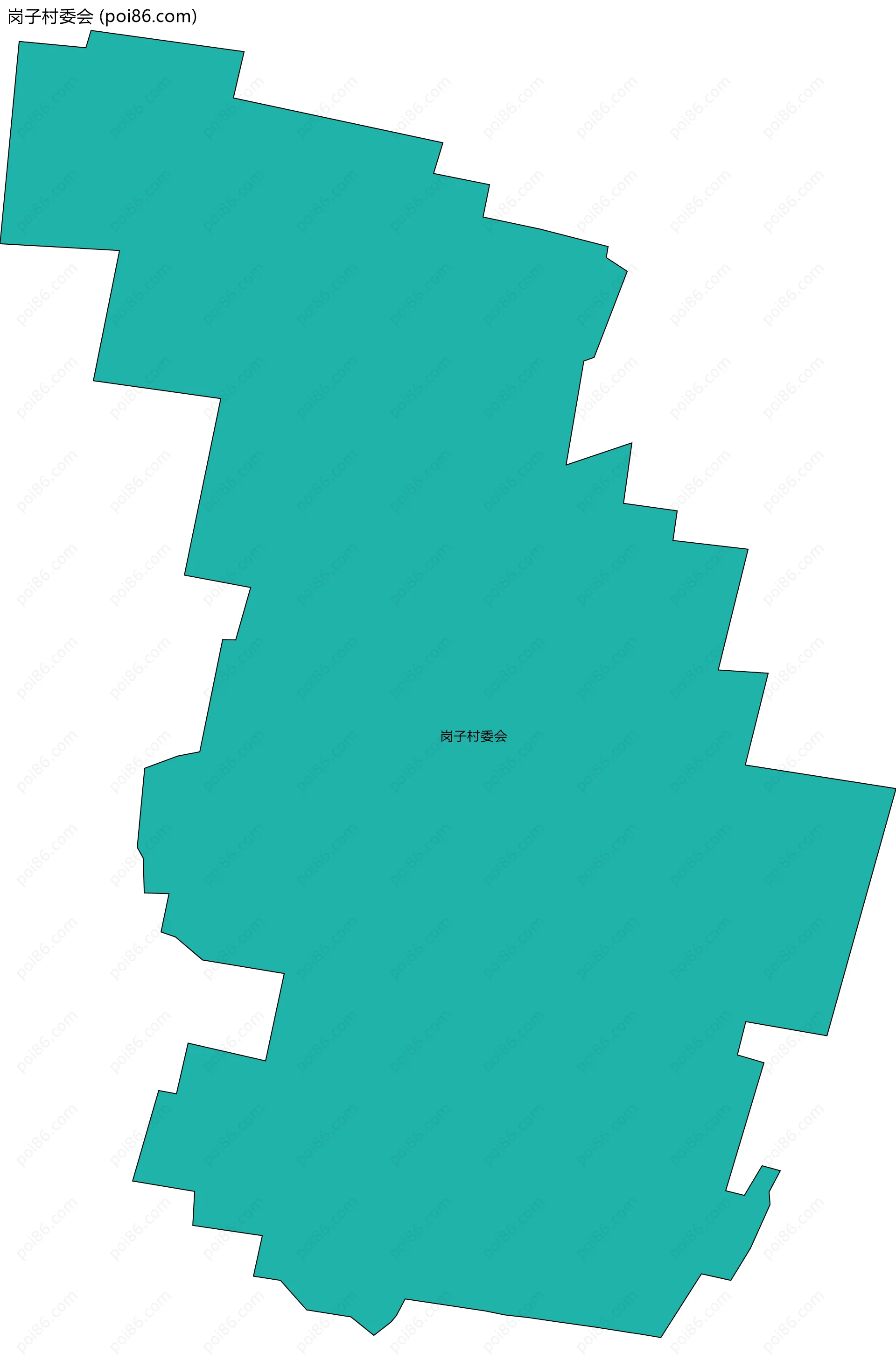 岗子村委会边界地图