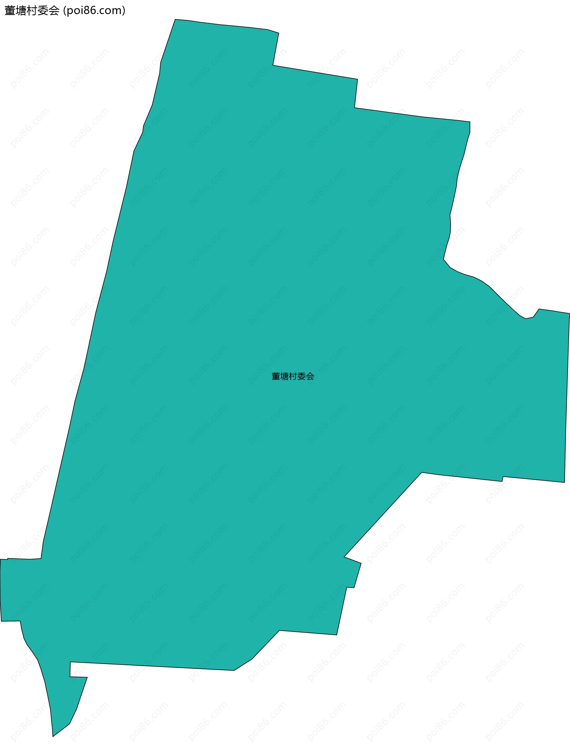 董塘村委会边界地图