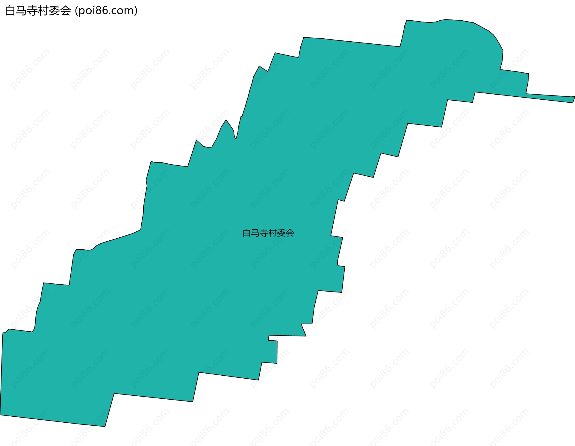 白马寺村委会边界地图