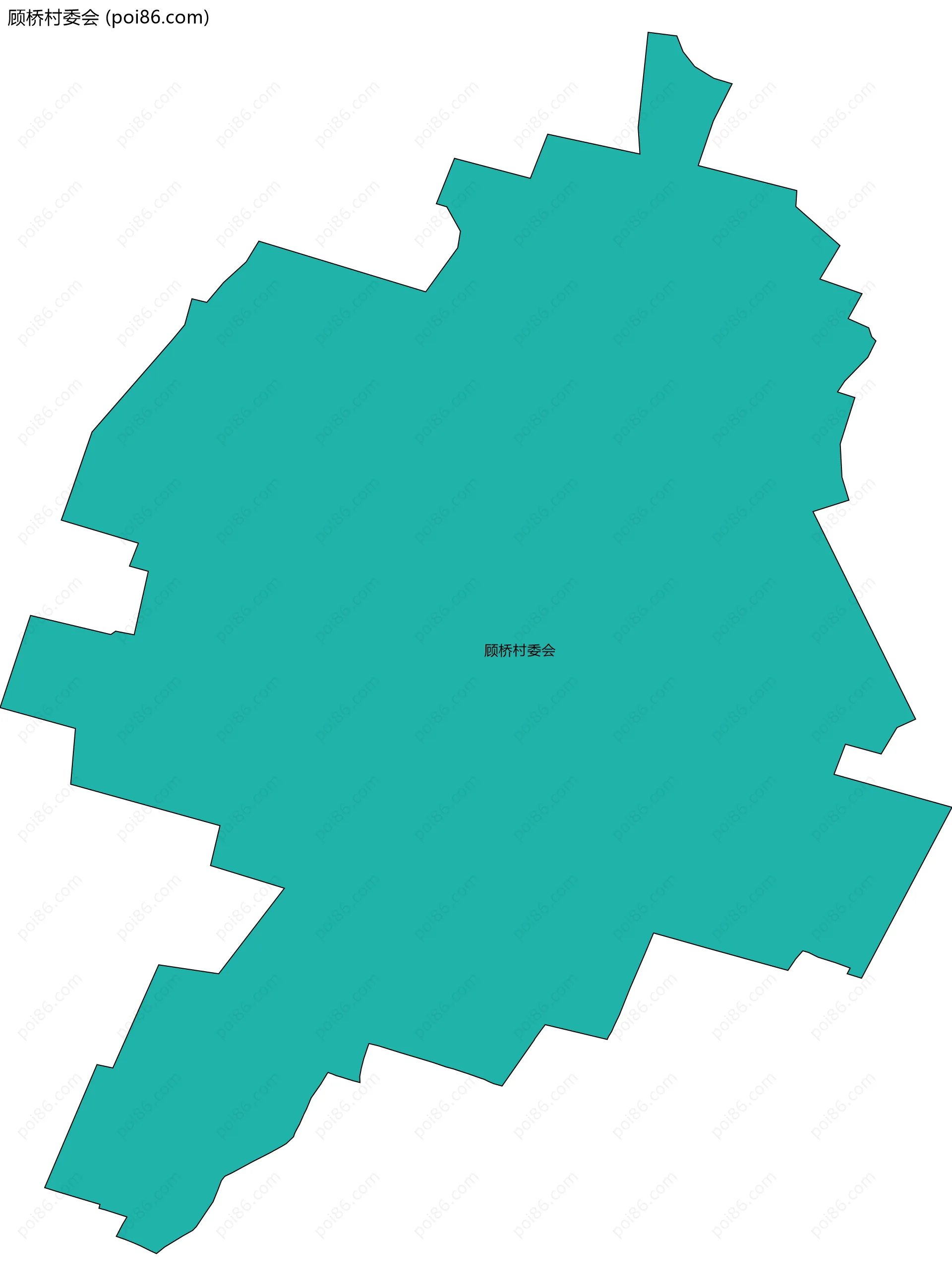 顾桥村委会边界地图