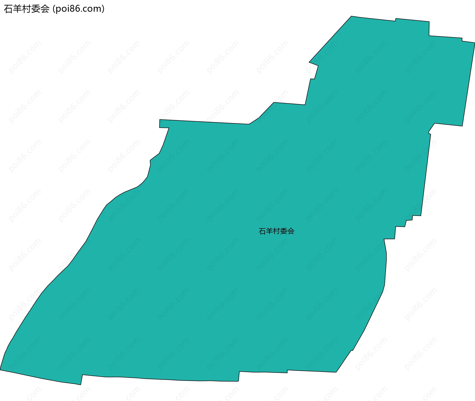 石羊村委会边界地图