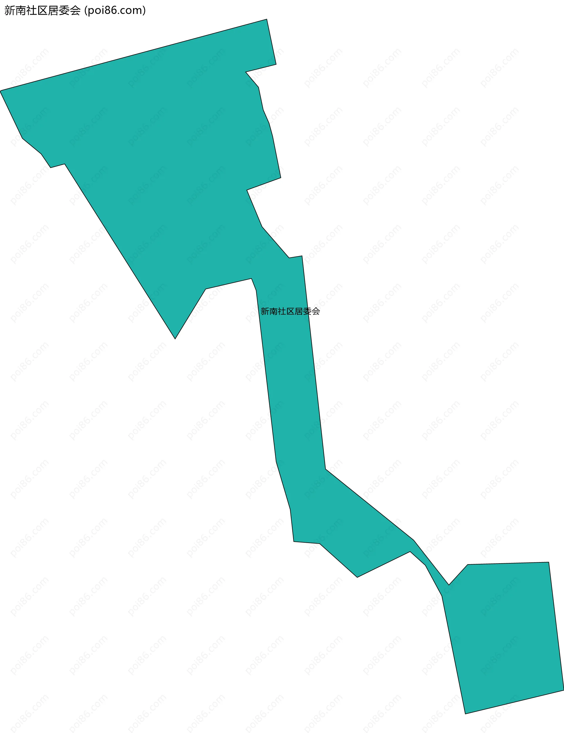 新南社区居委会边界地图