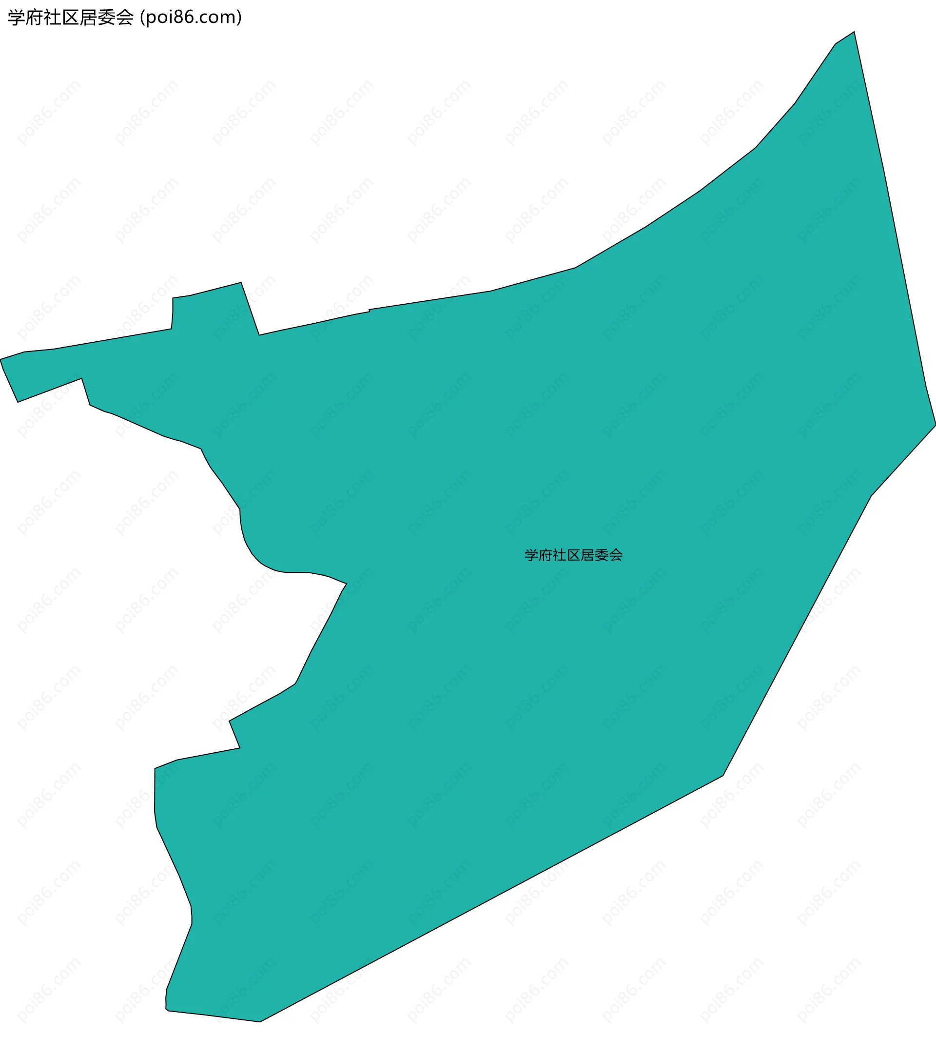 学府社区居委会边界地图