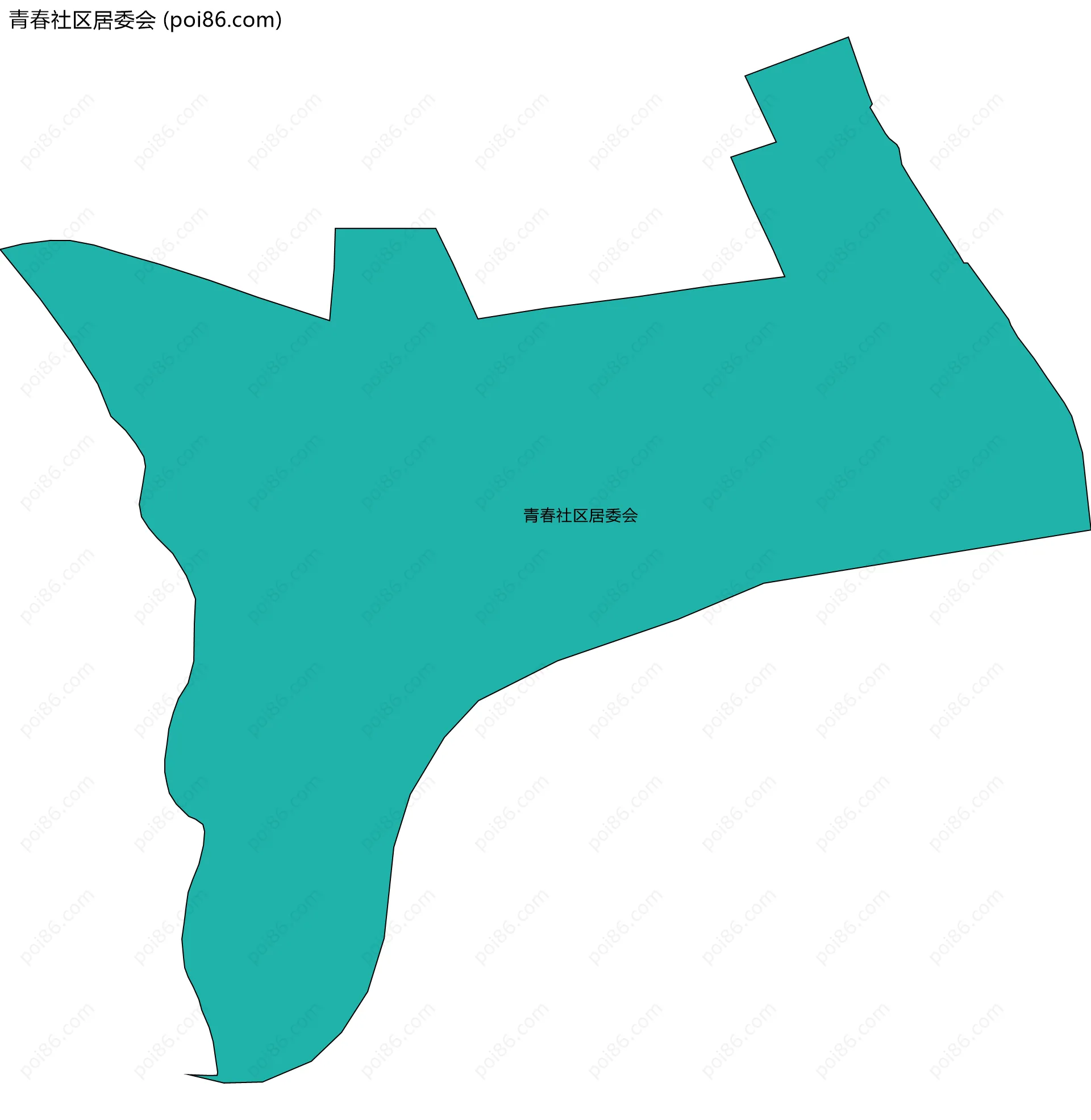 青春社区居委会边界地图