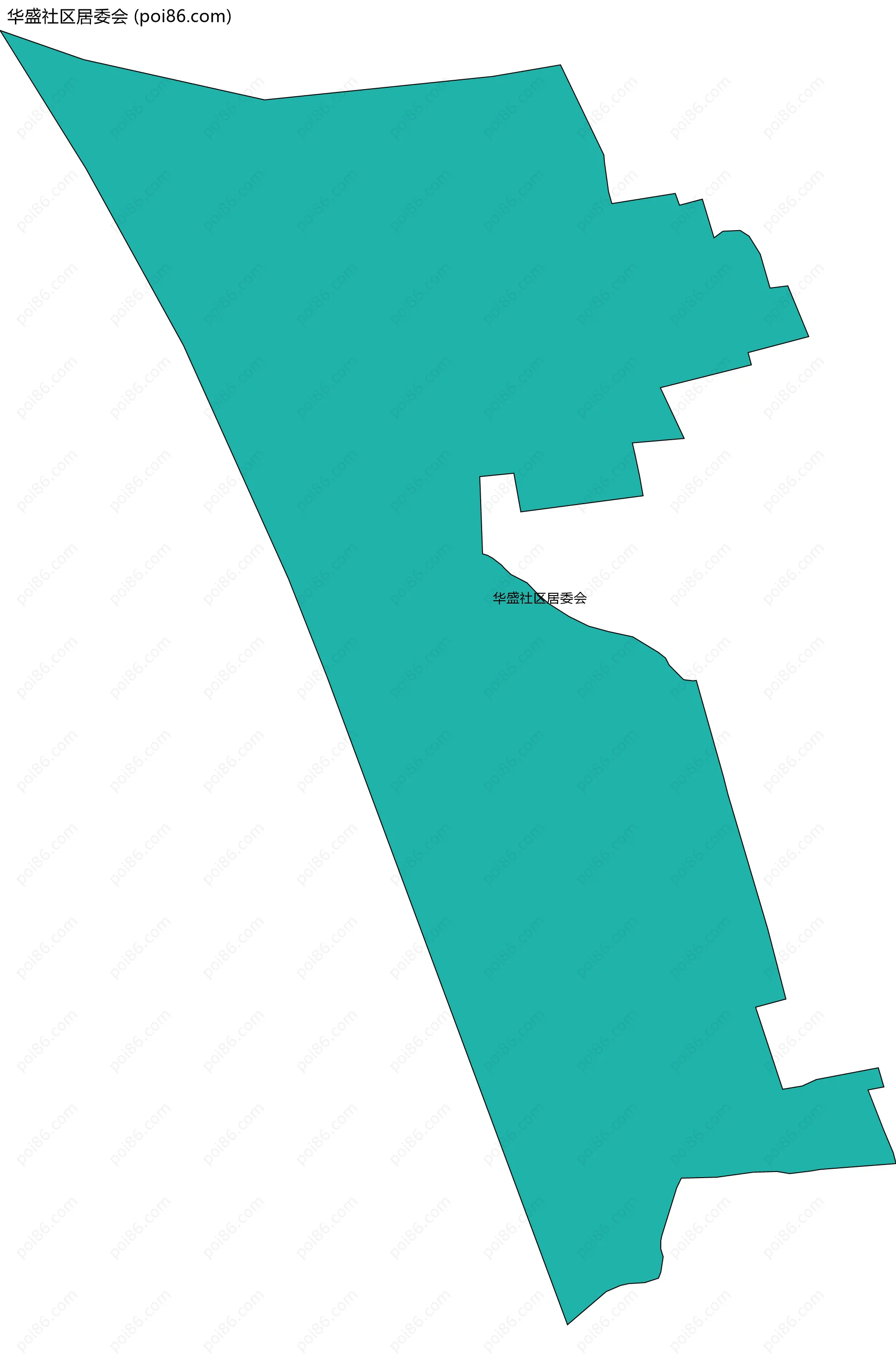 华盛社区居委会边界地图