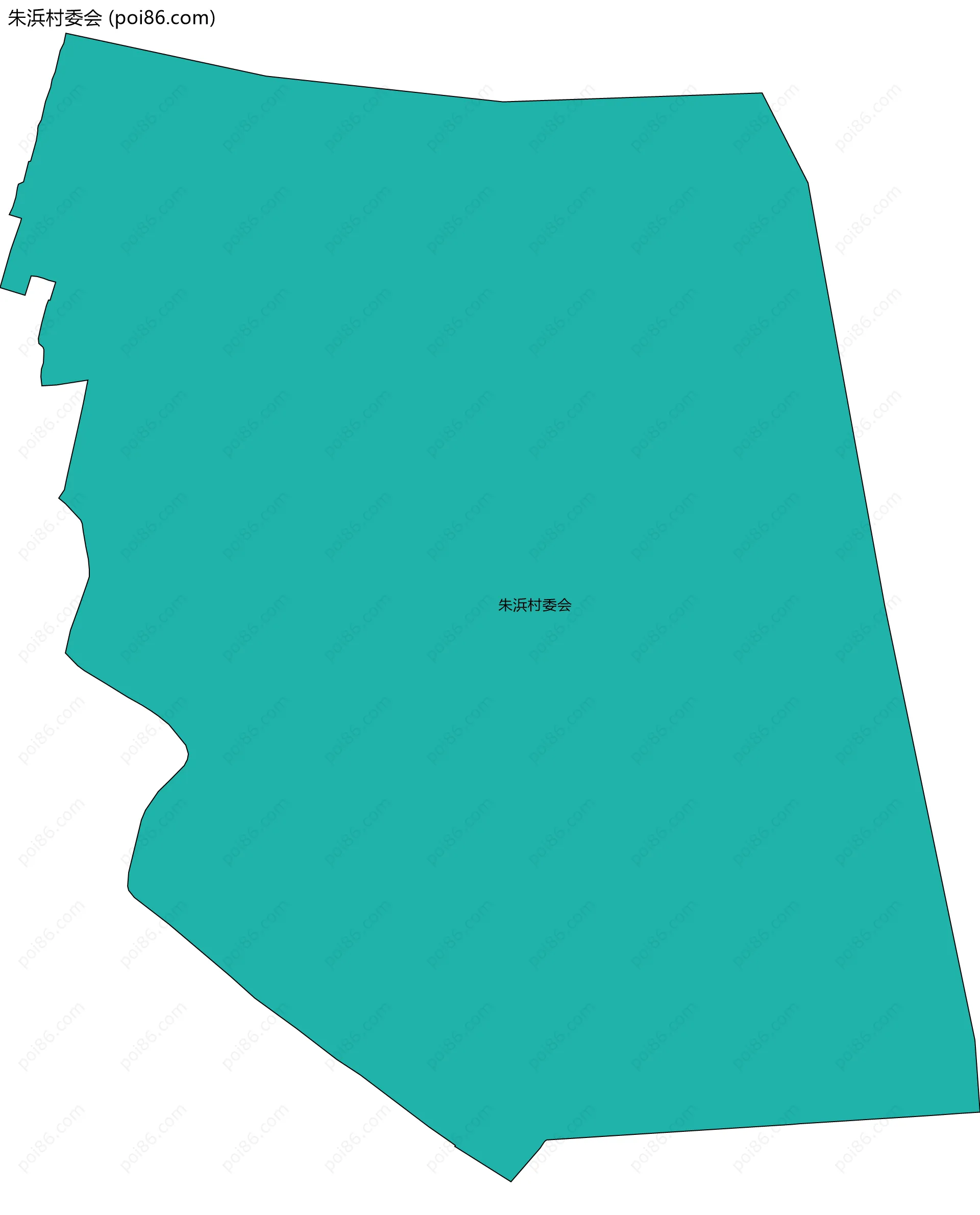 朱浜村委会边界地图