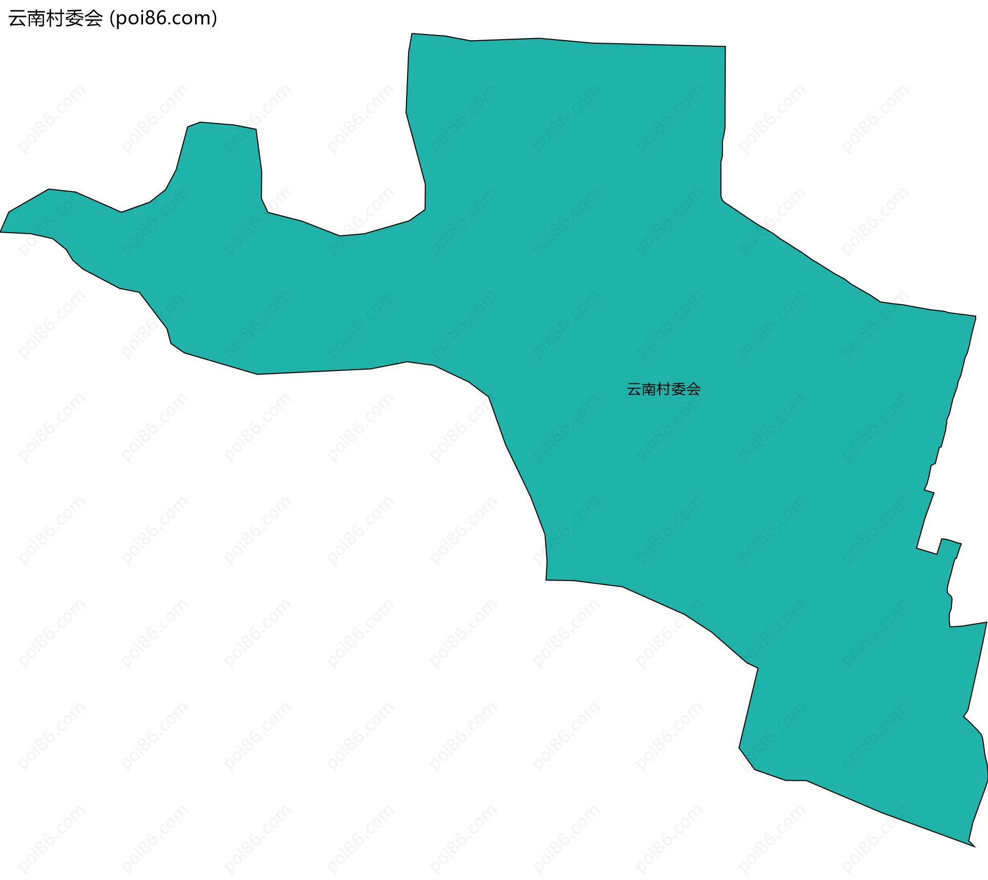 云南村委会边界地图