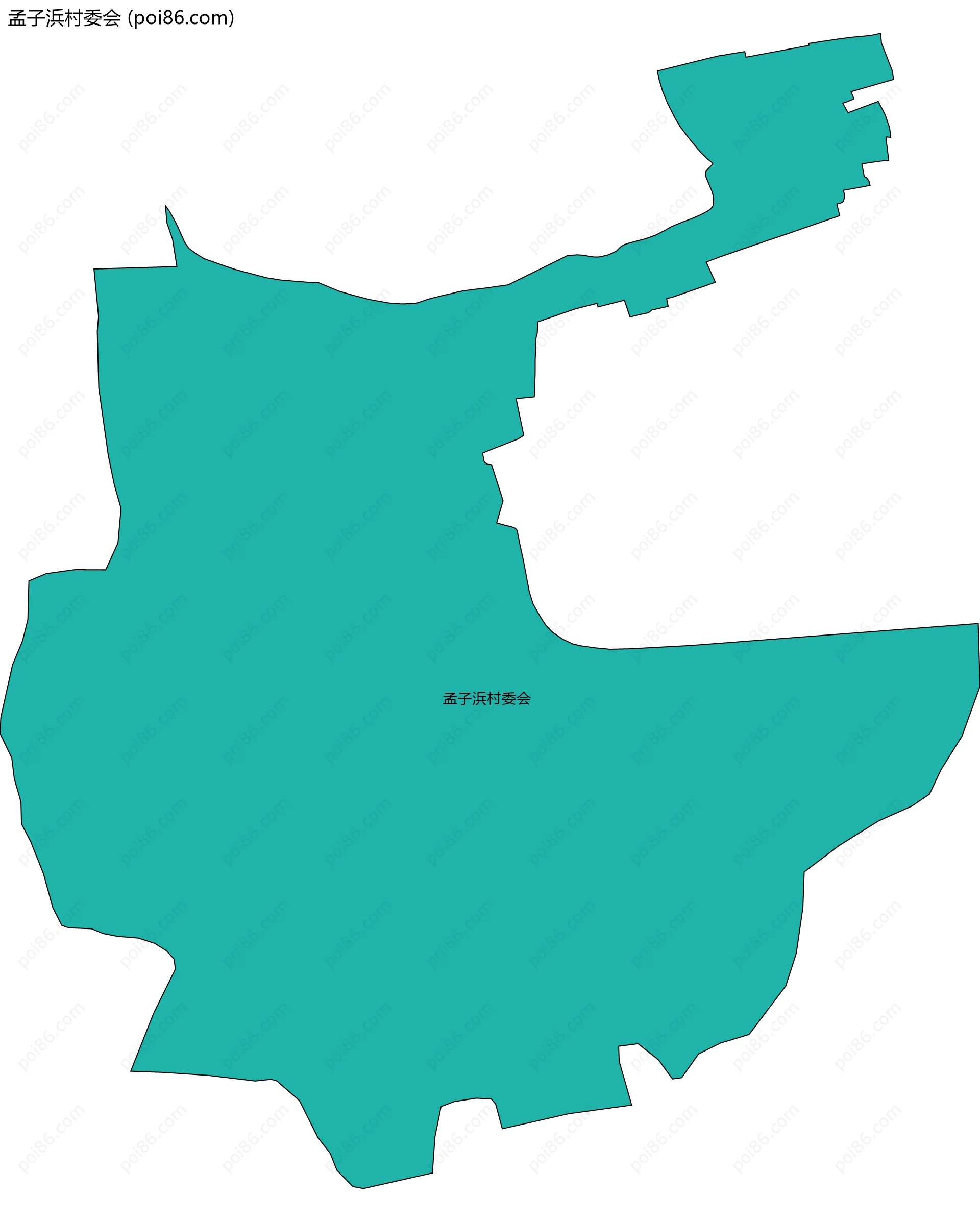 孟子浜村委会边界地图