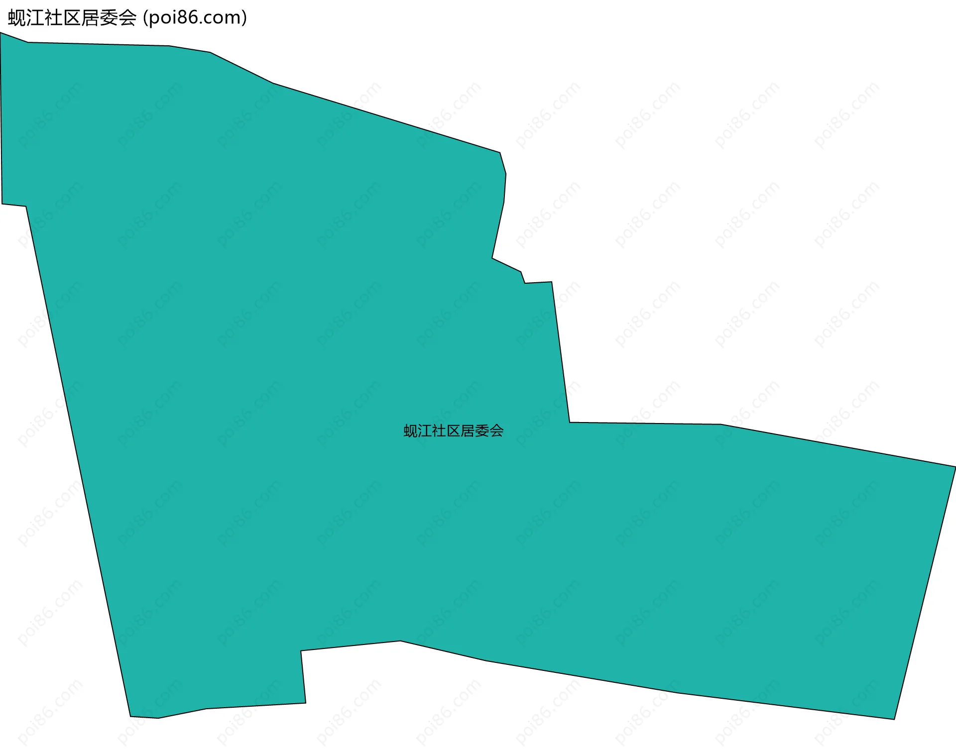 蚬江社区居委会边界地图