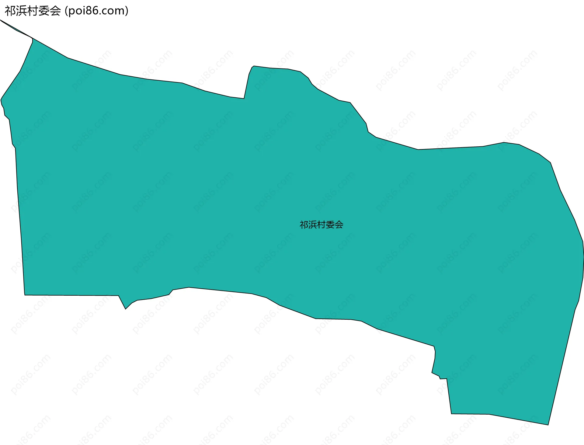 祁浜村委会边界地图