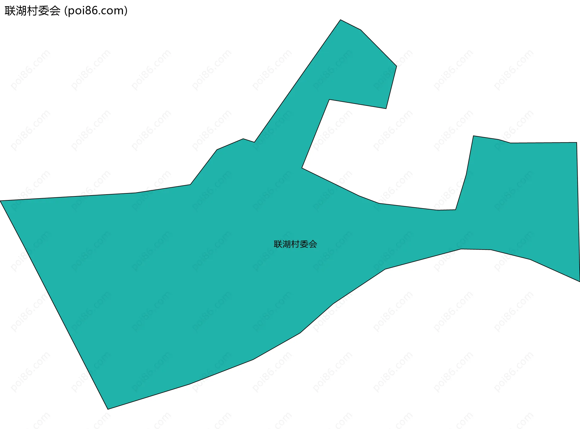 联湖村委会边界地图