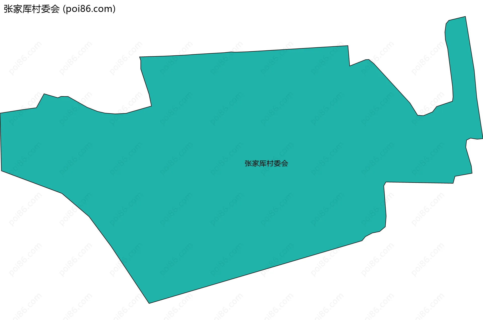 张家厍村委会边界地图