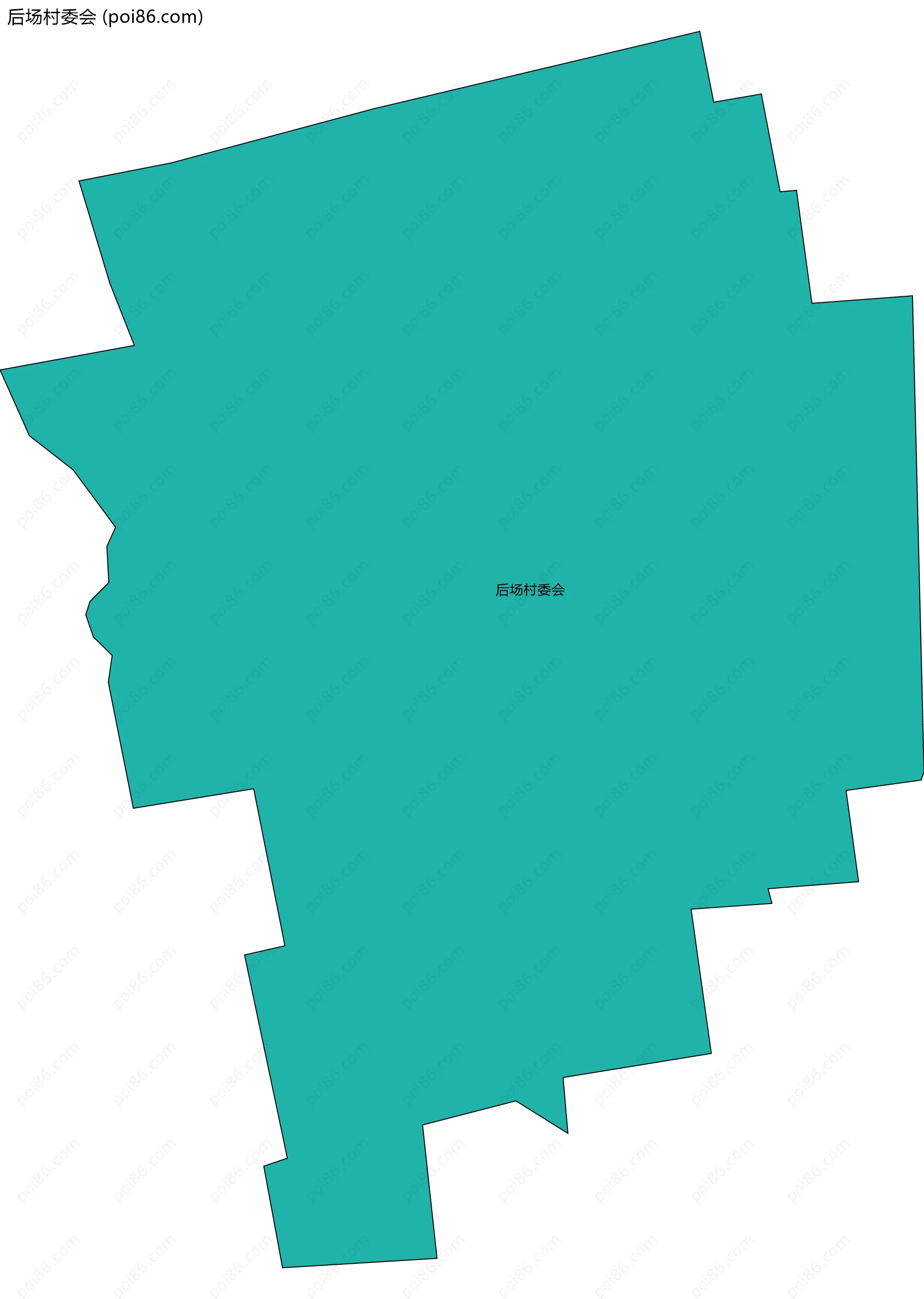 后场村委会边界地图