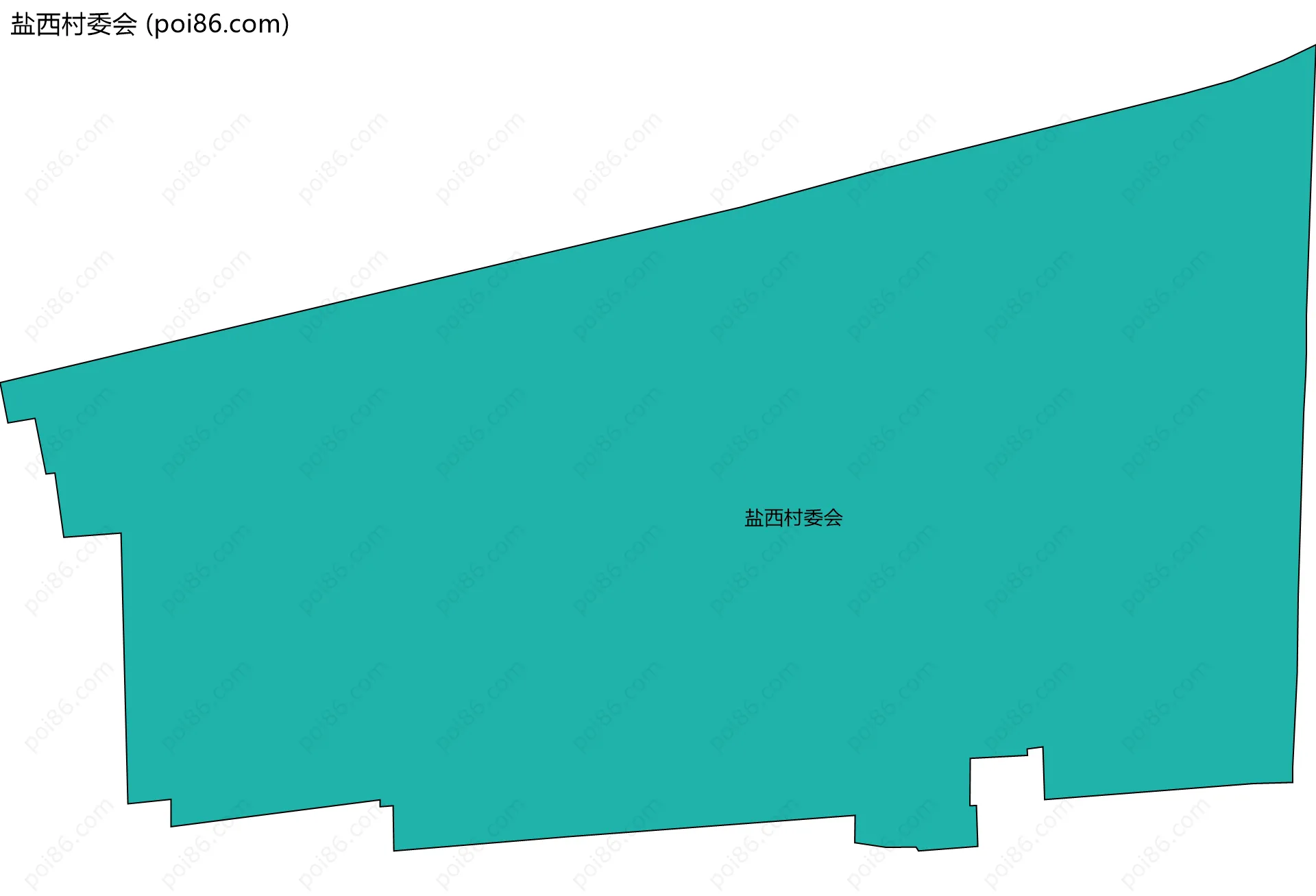 盐西村委会边界地图