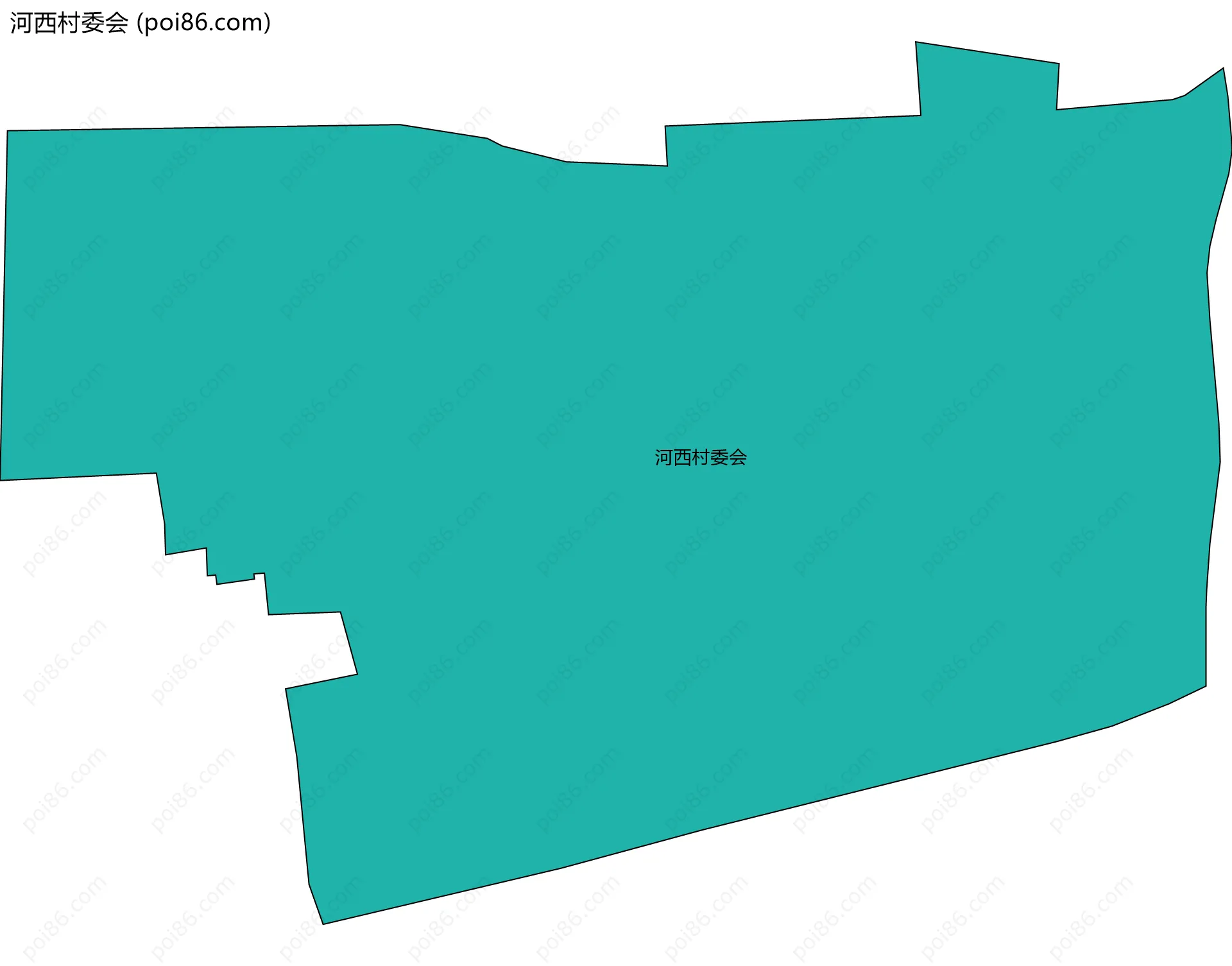河西村委会边界地图
