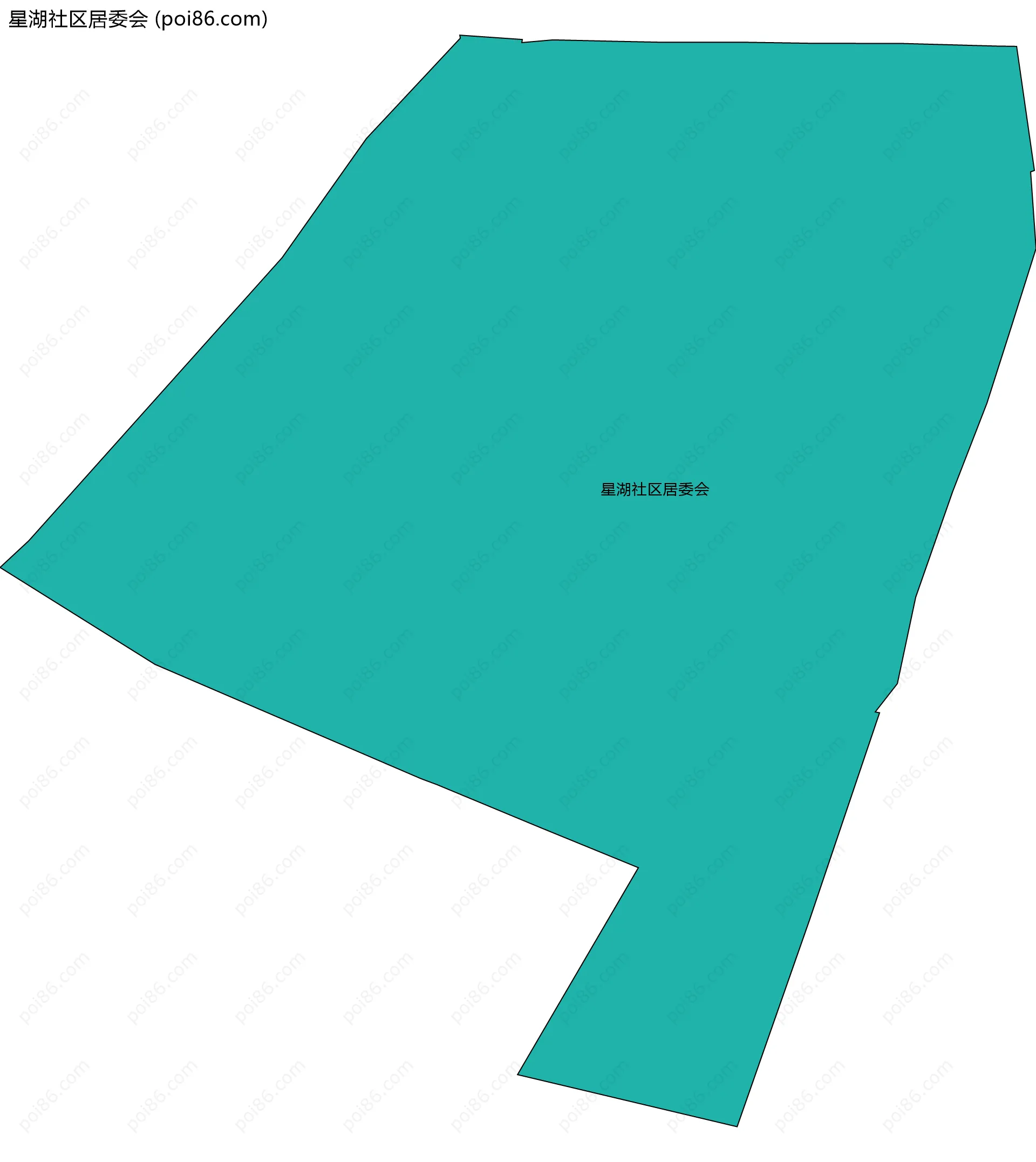 星湖社区居委会边界地图