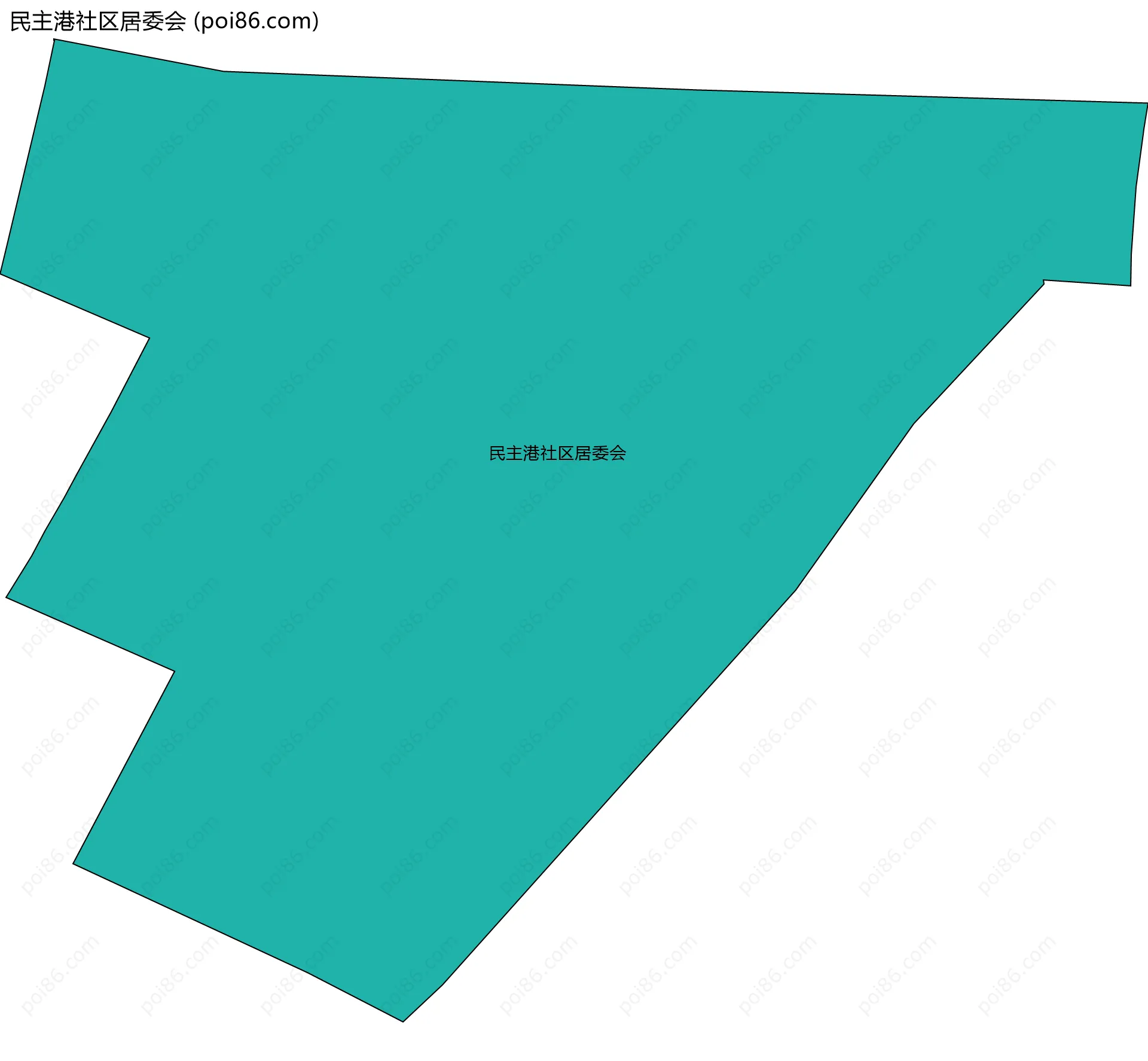 民主港社区居委会边界地图