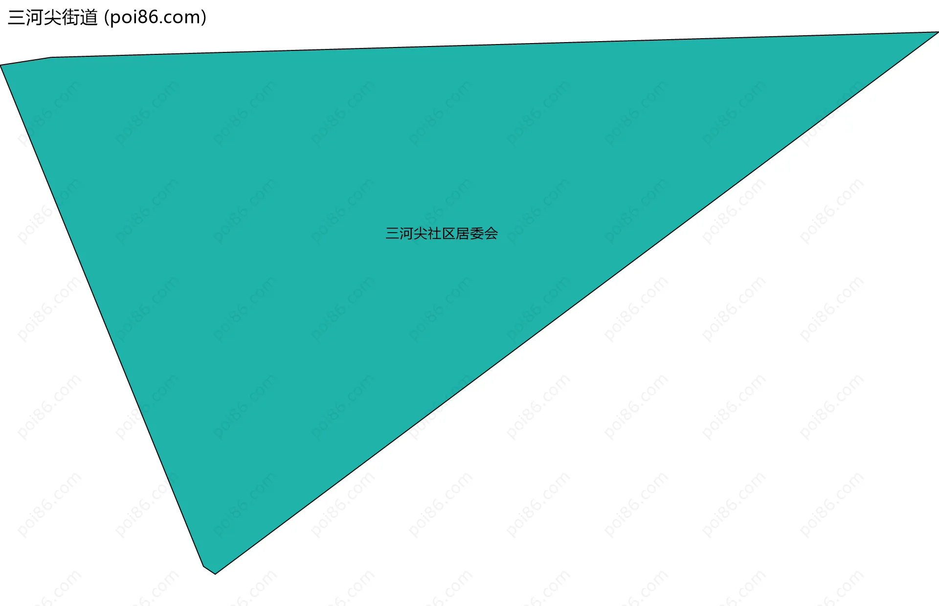 三河尖街道边界地图(五级行政区划)