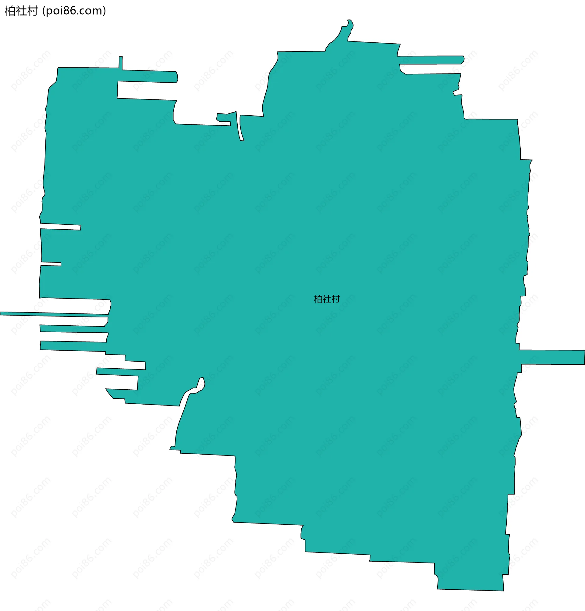柏社村边界地图