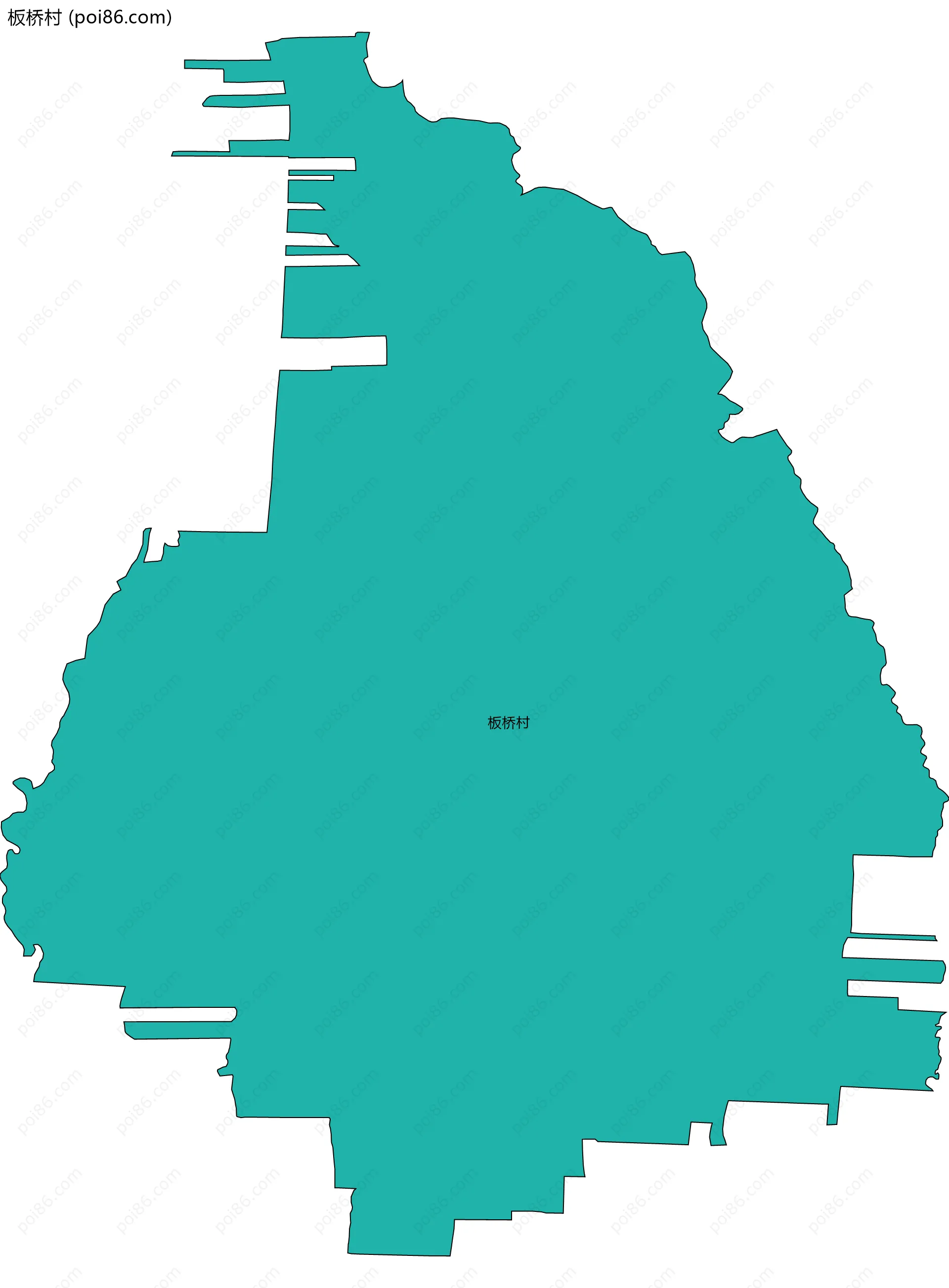 板桥村边界地图