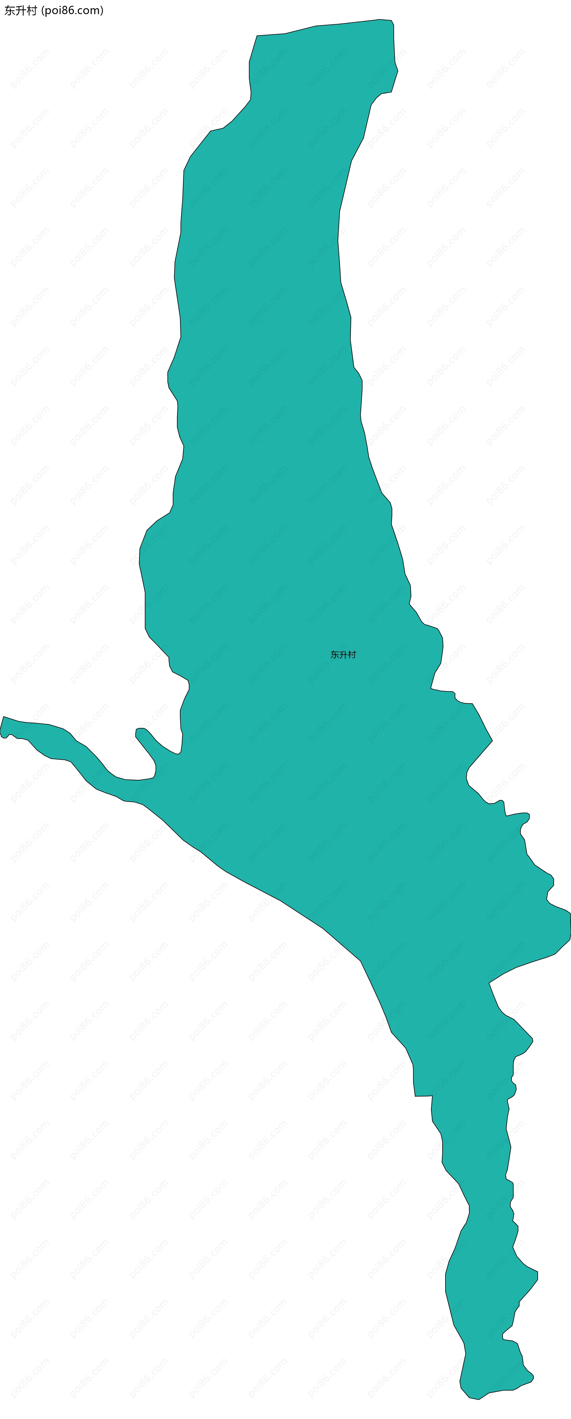 东升村边界地图