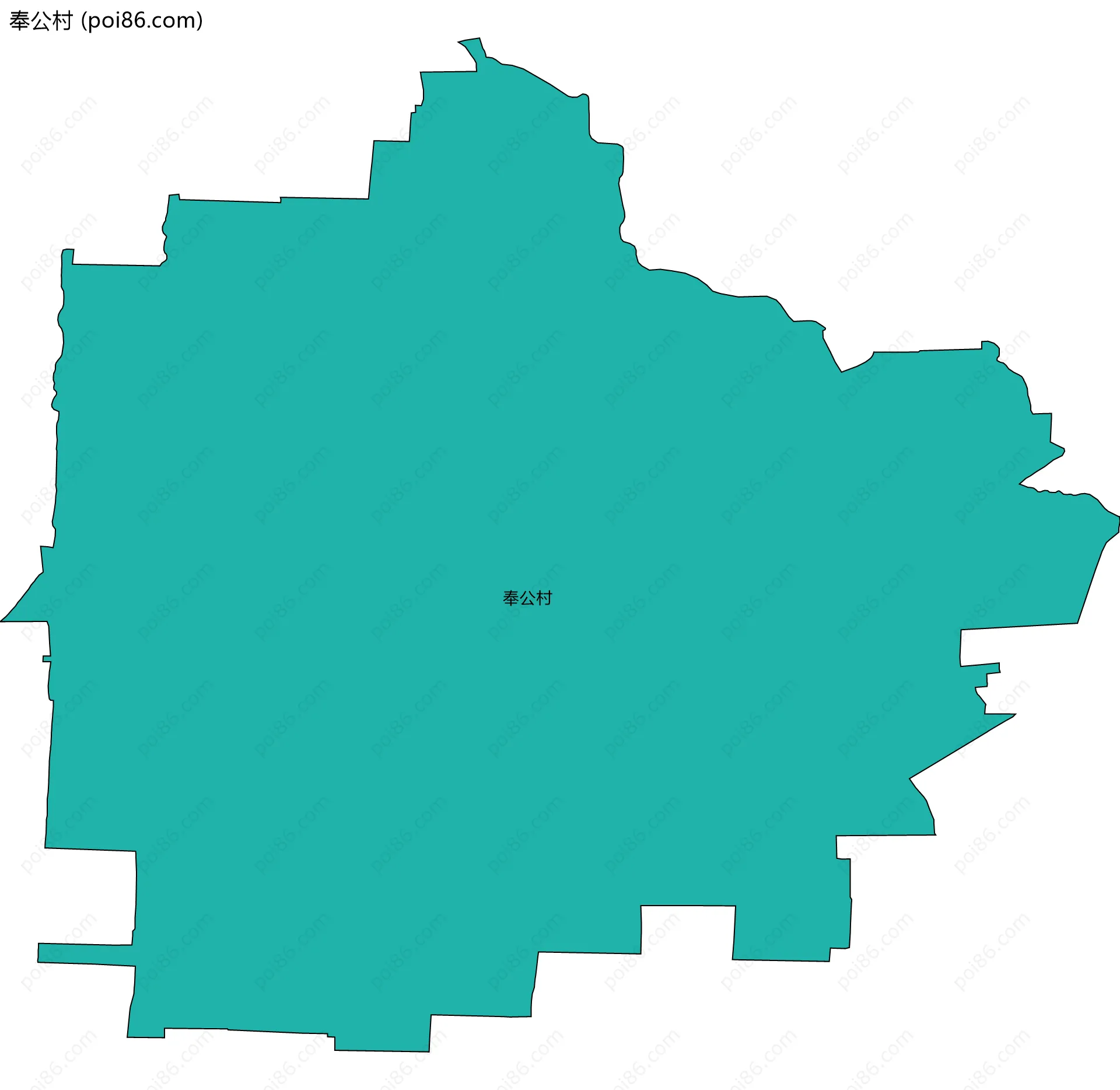 奉公村边界地图