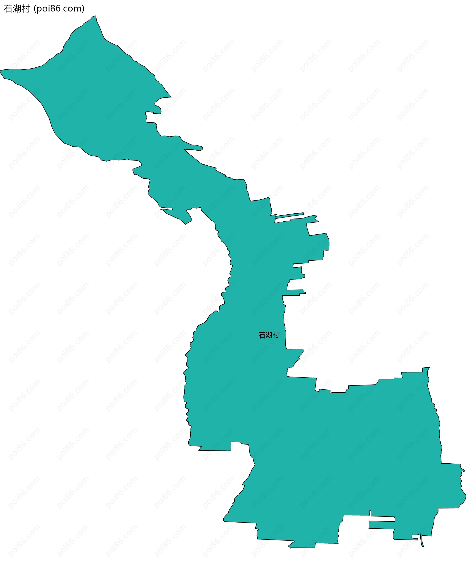 石湖村边界地图
