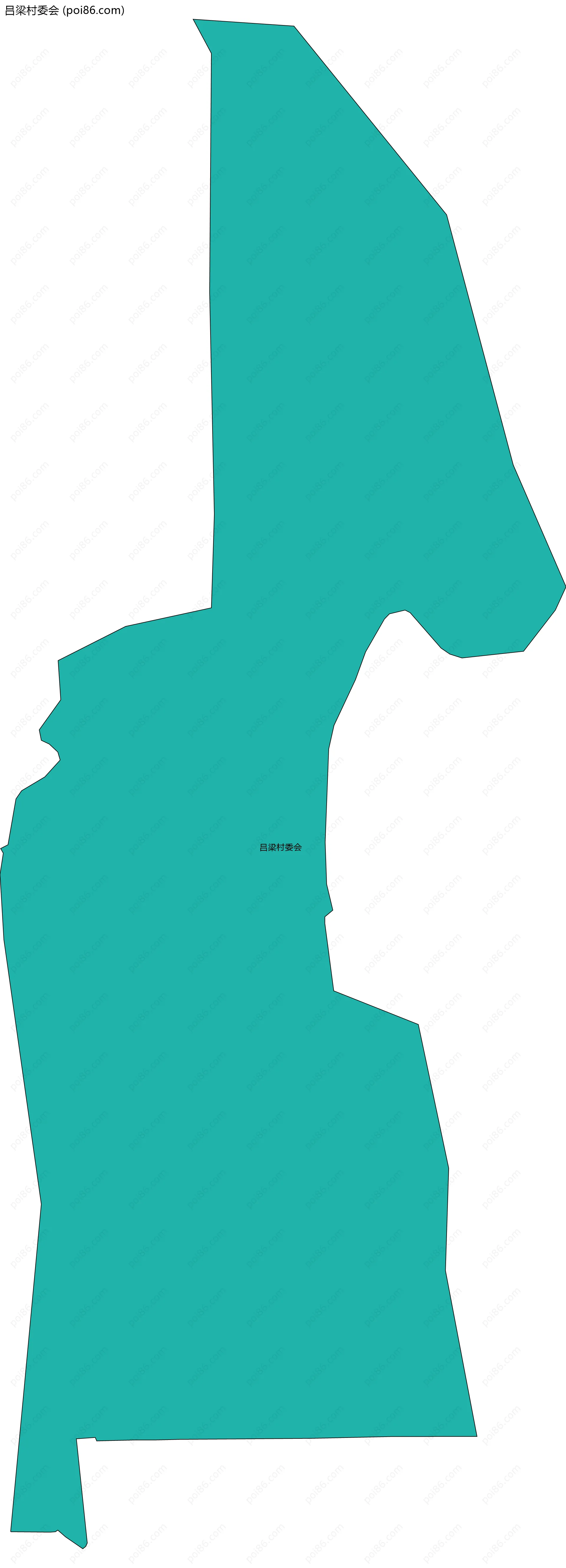 吕梁村委会边界地图