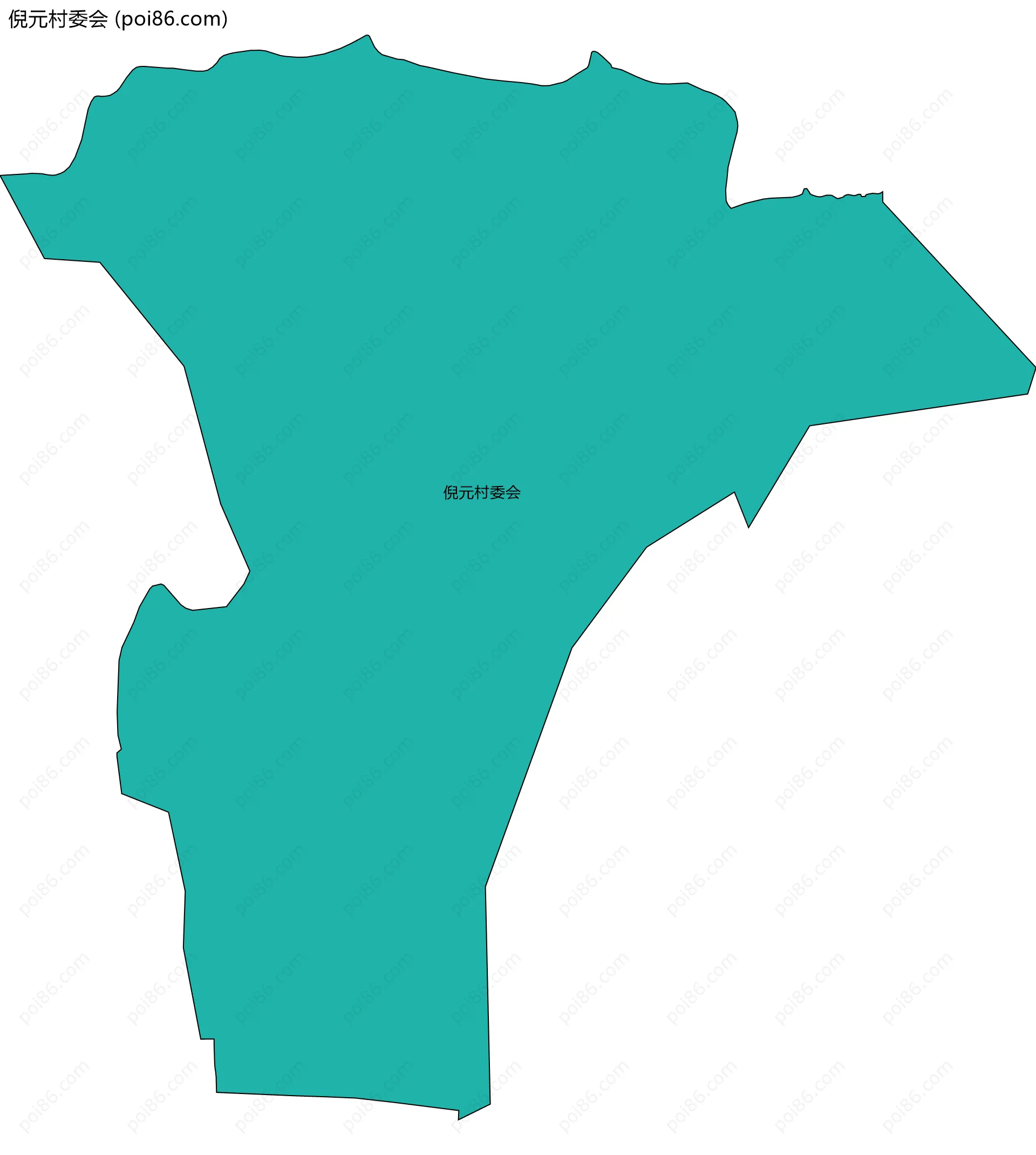 倪元村委会边界地图