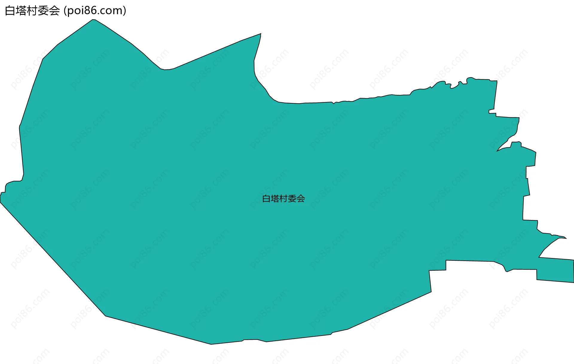 白塔村委会边界地图