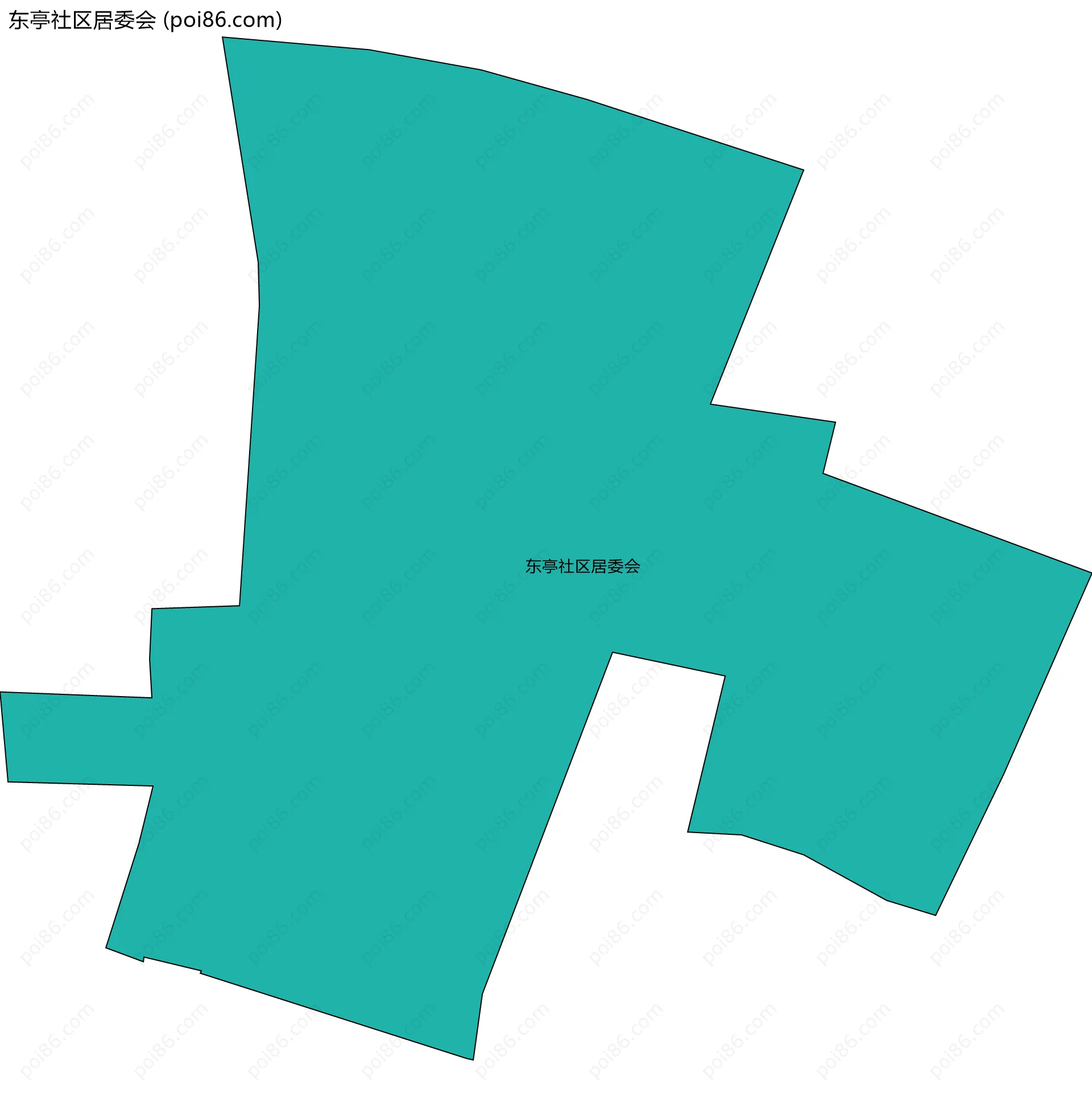 东亭社区居委会边界地图