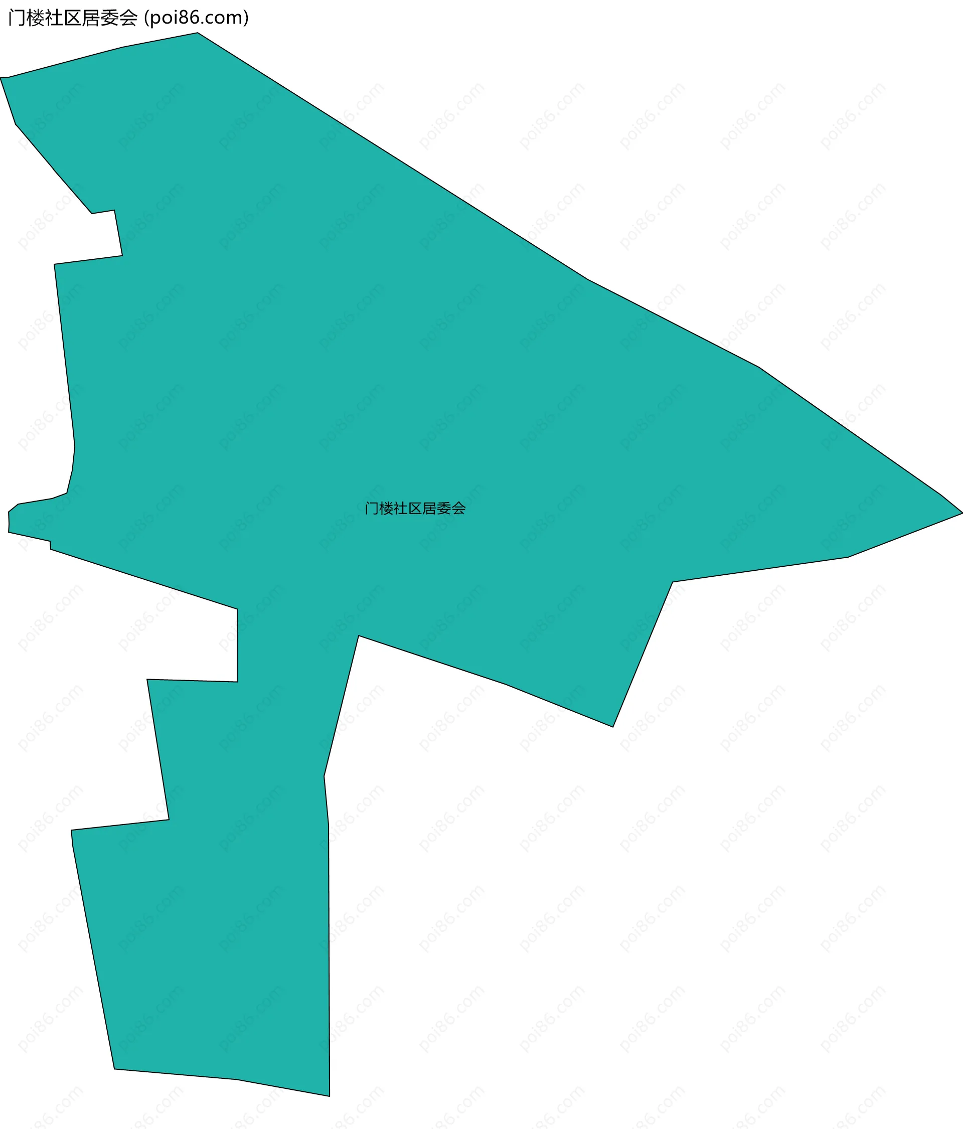 门楼社区居委会边界地图