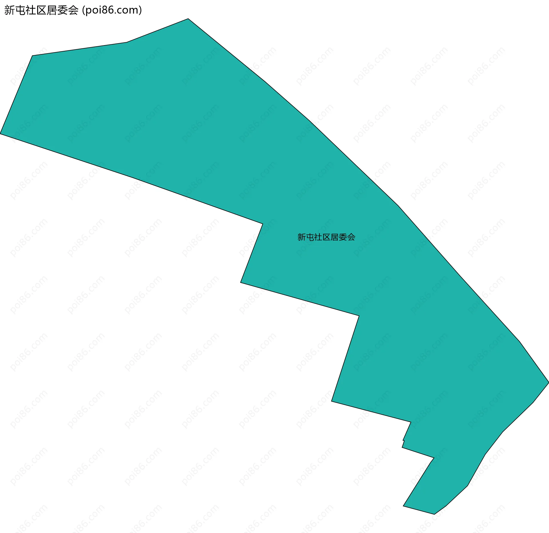 新屯社区居委会边界地图