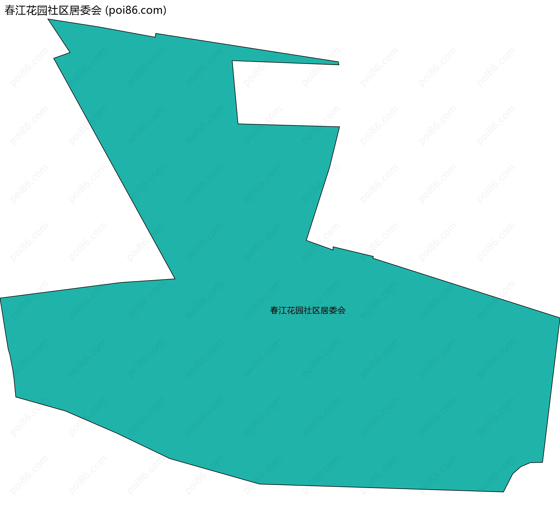 春江花园社区居委会边界地图