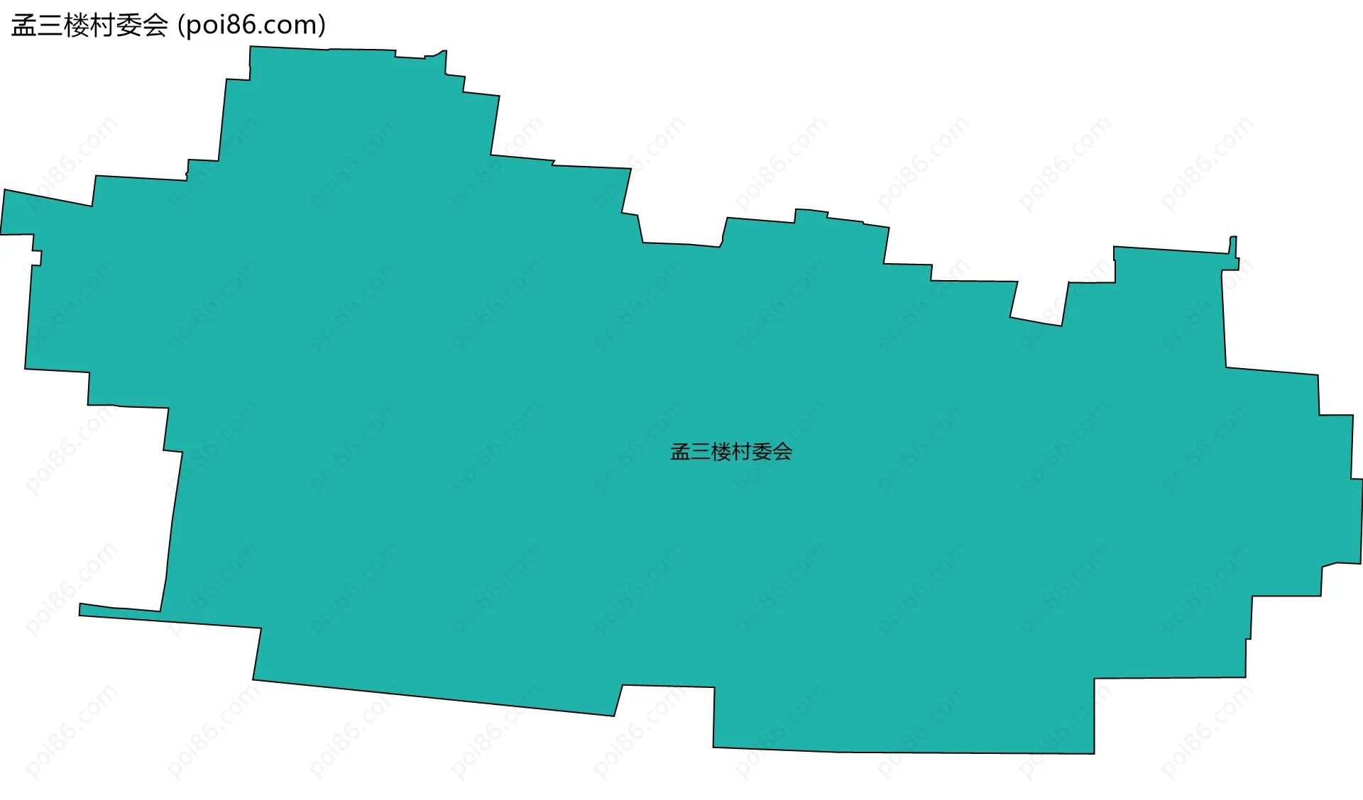 孟三楼村委会边界地图