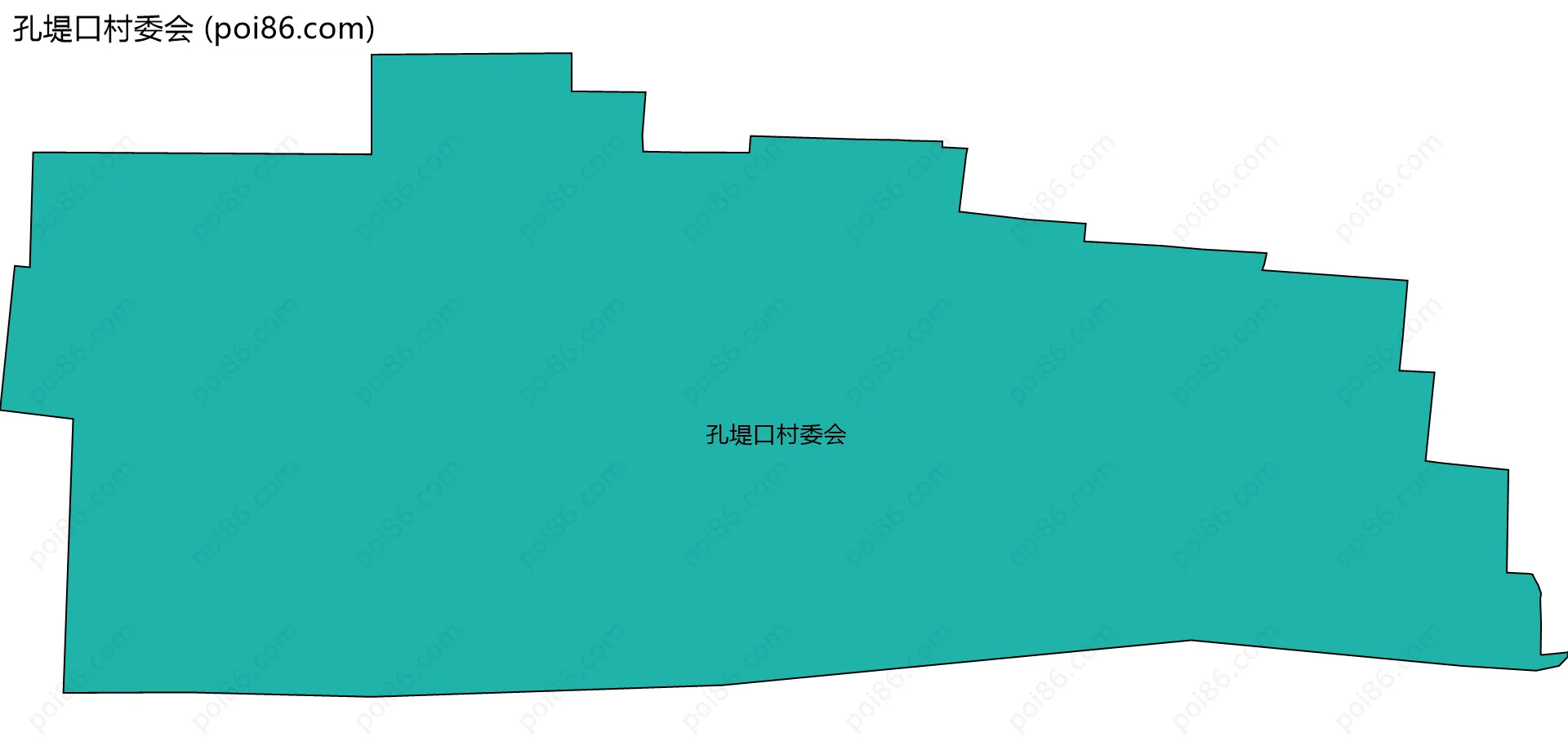 孔堤口村委会边界地图