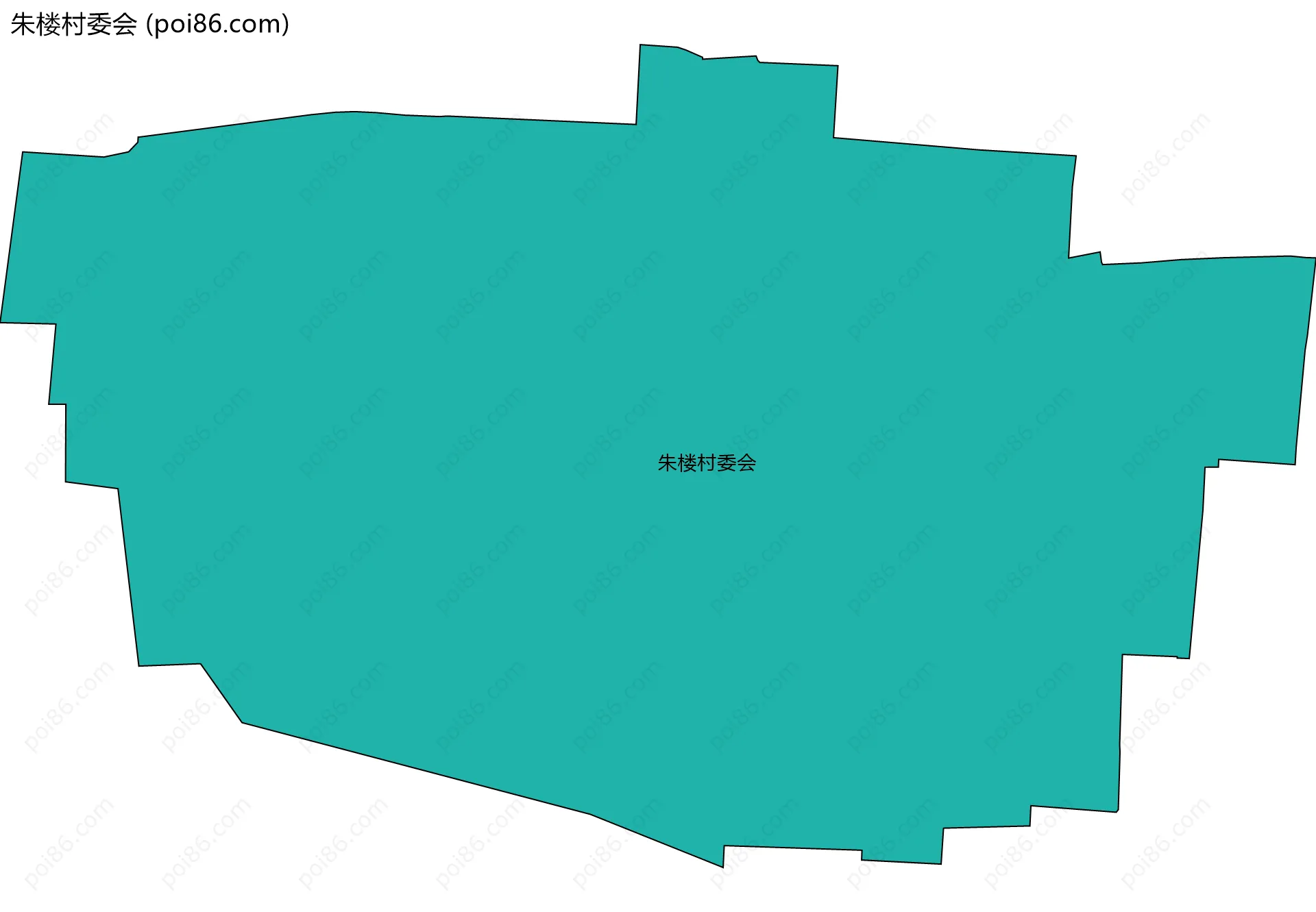朱楼村委会边界地图
