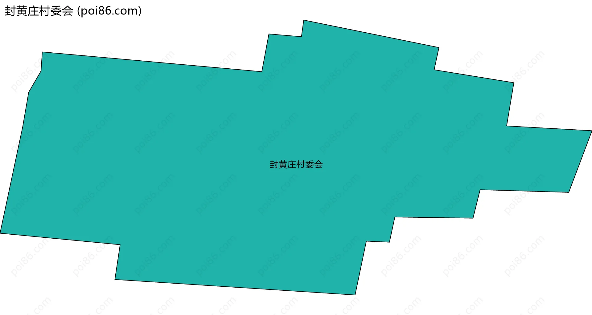封黄庄村委会边界地图