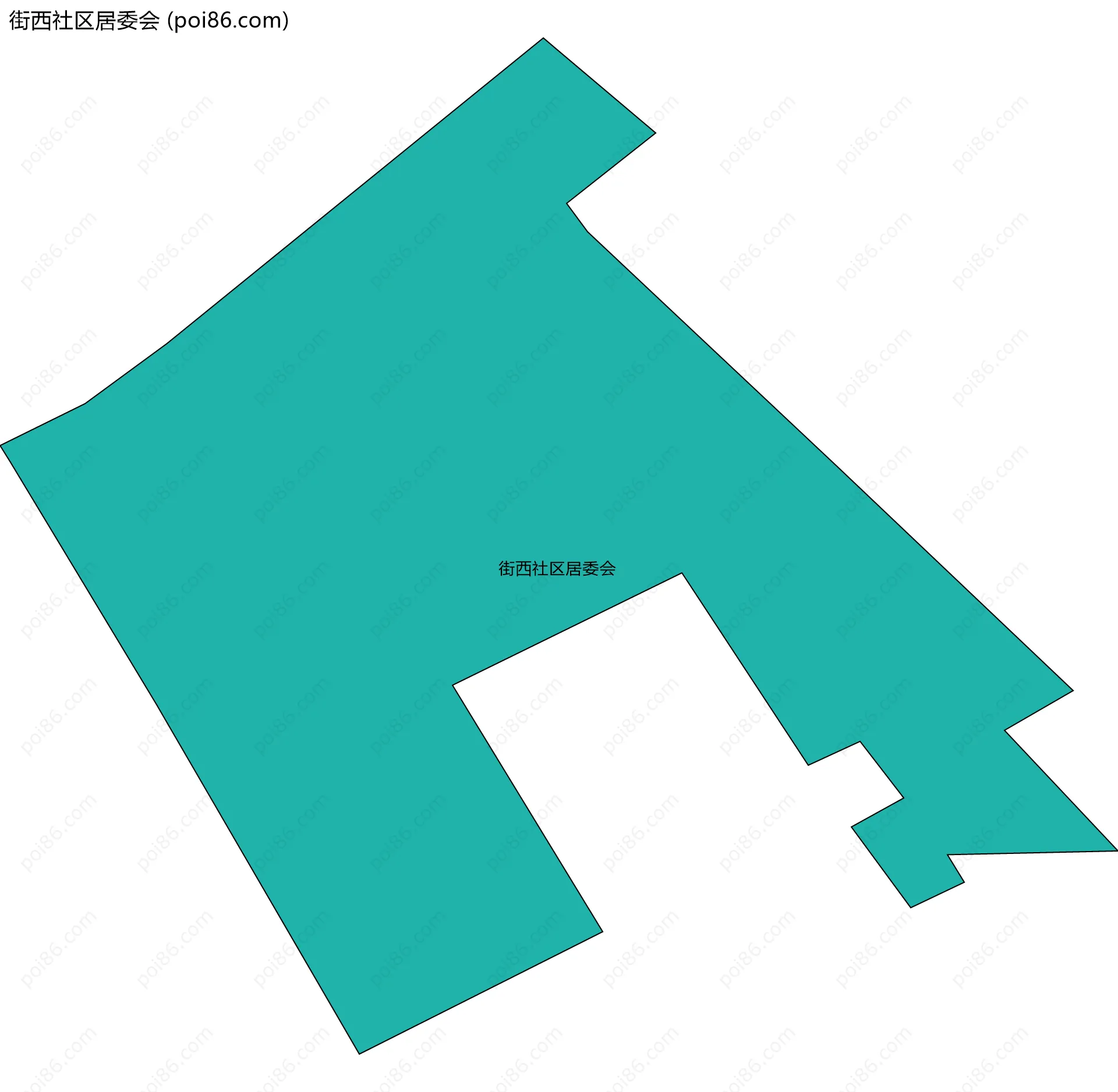 街西社区居委会边界地图