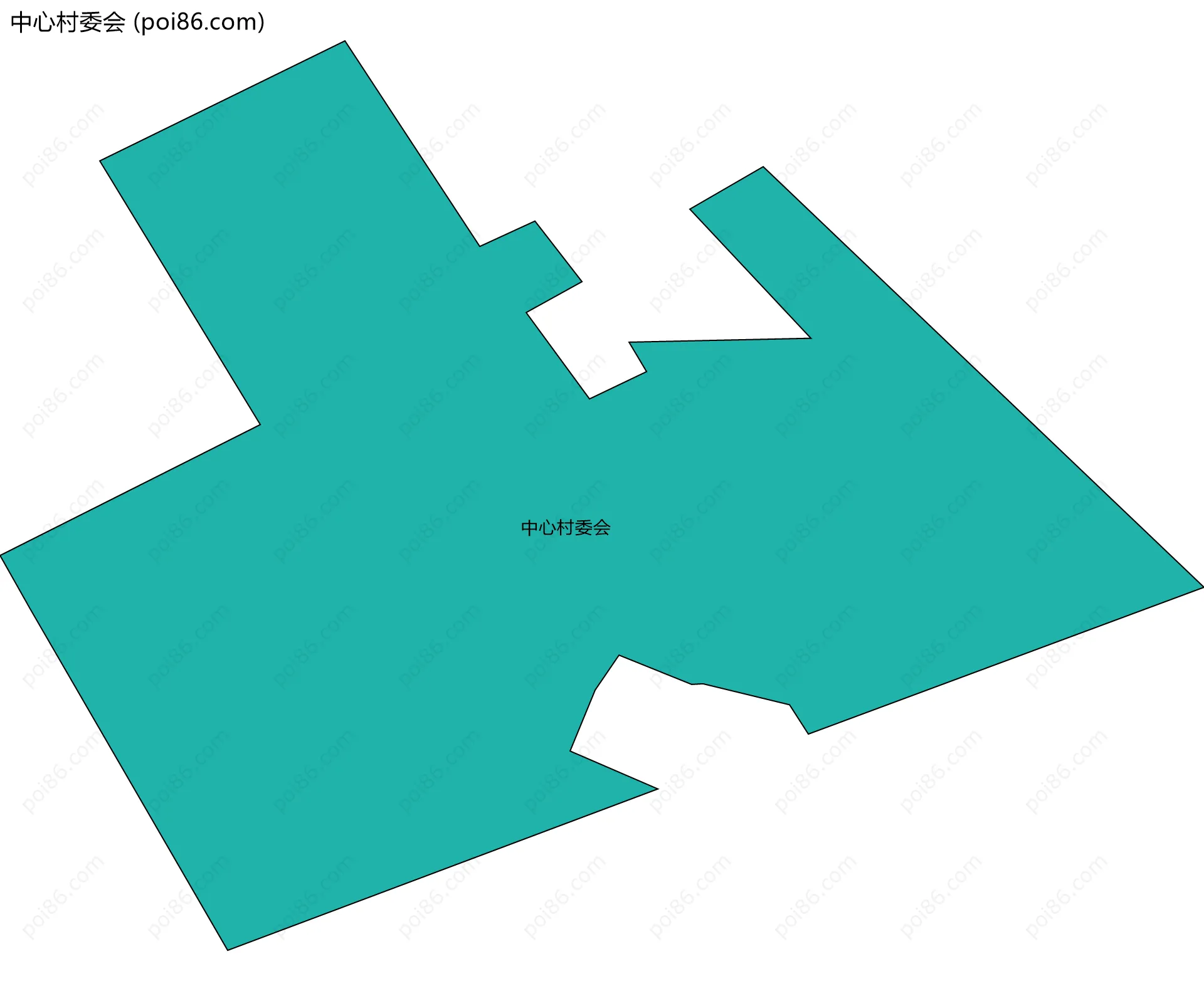 中心村委会边界地图