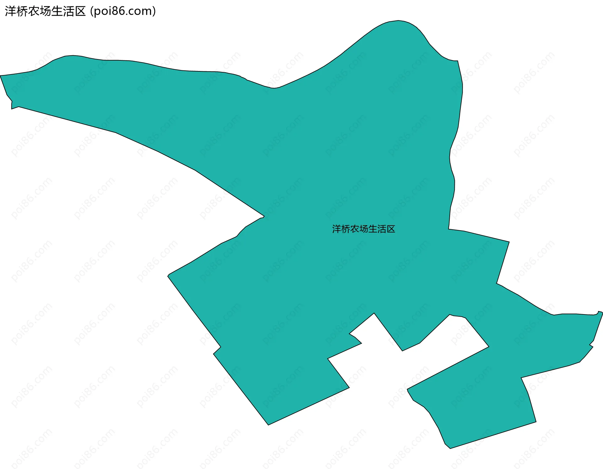 洋桥农场生活区边界地图