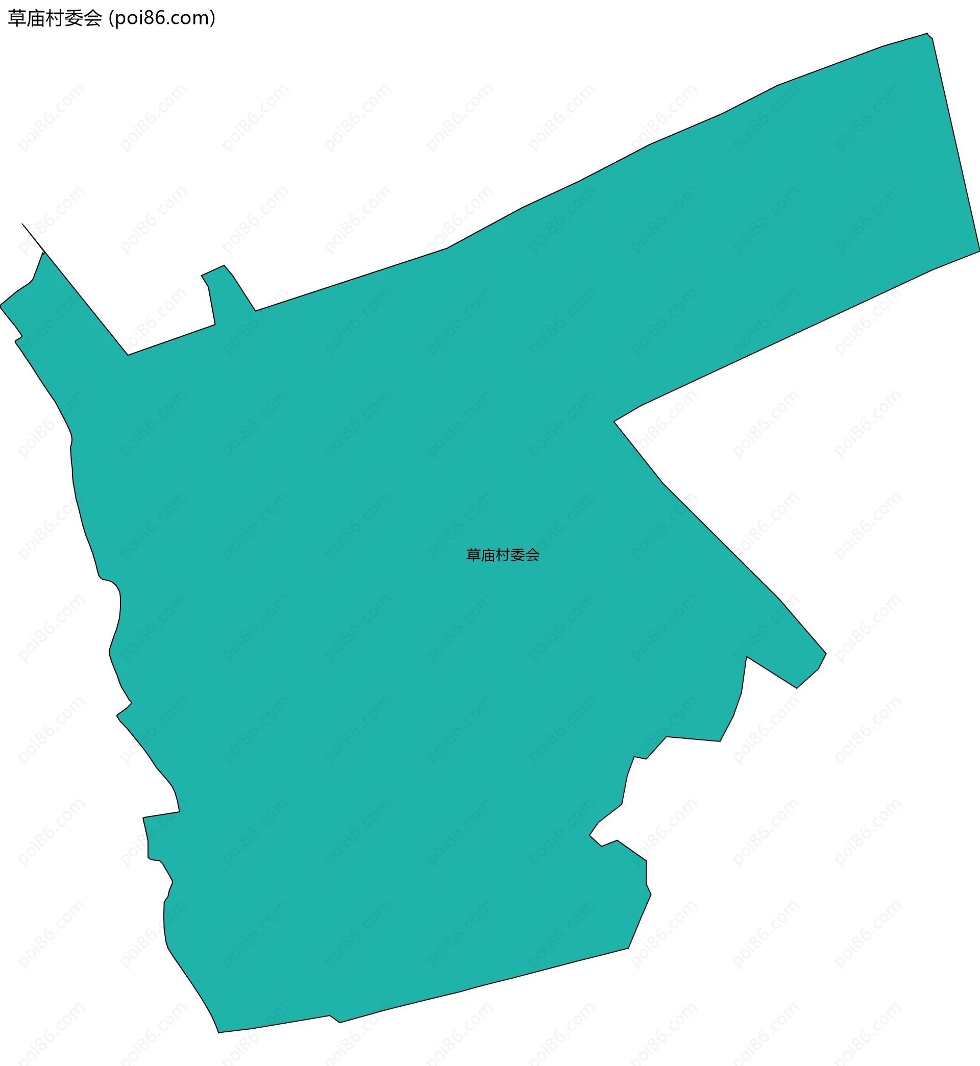 草庙村委会边界地图