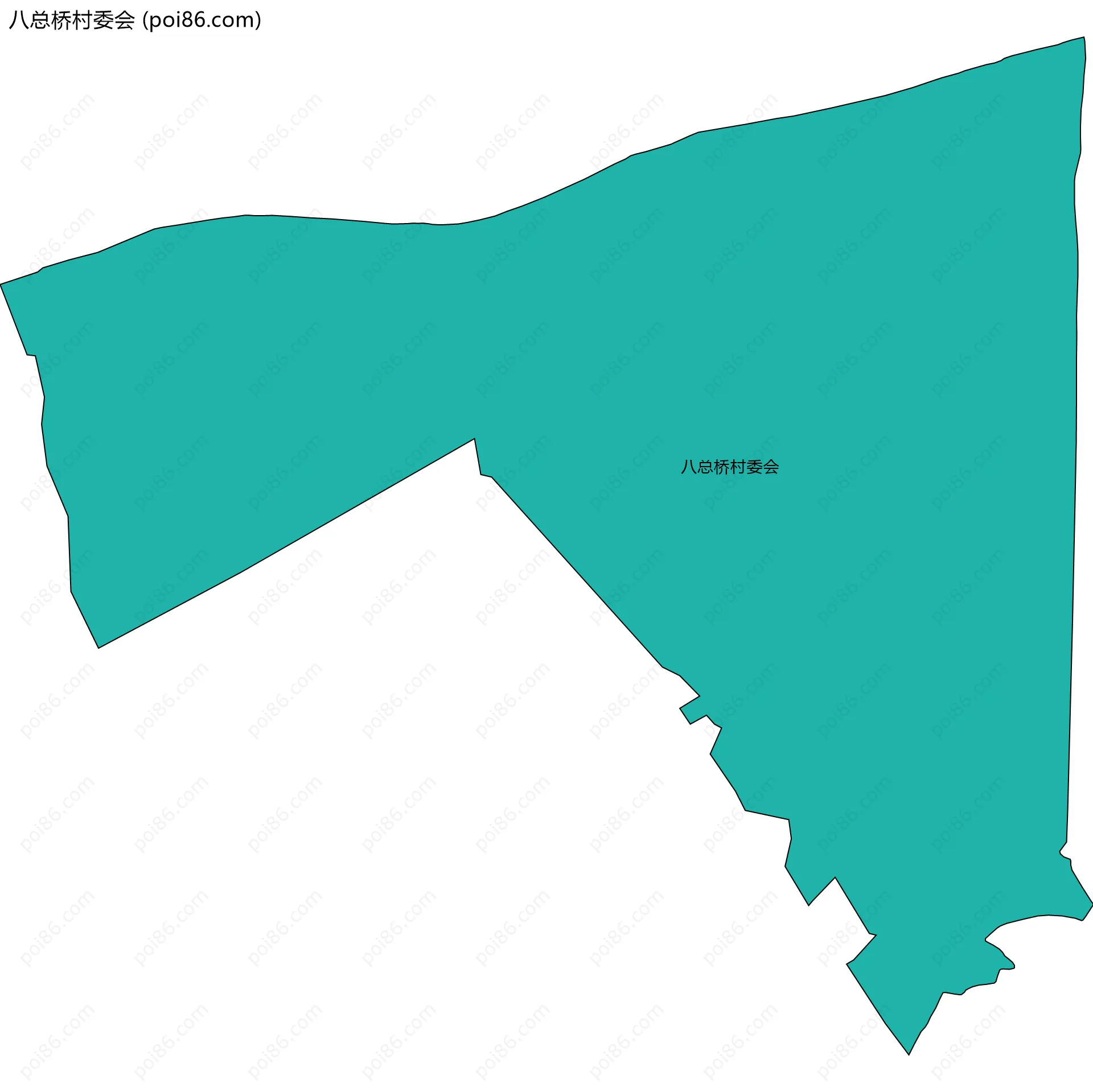 八总桥村委会边界地图