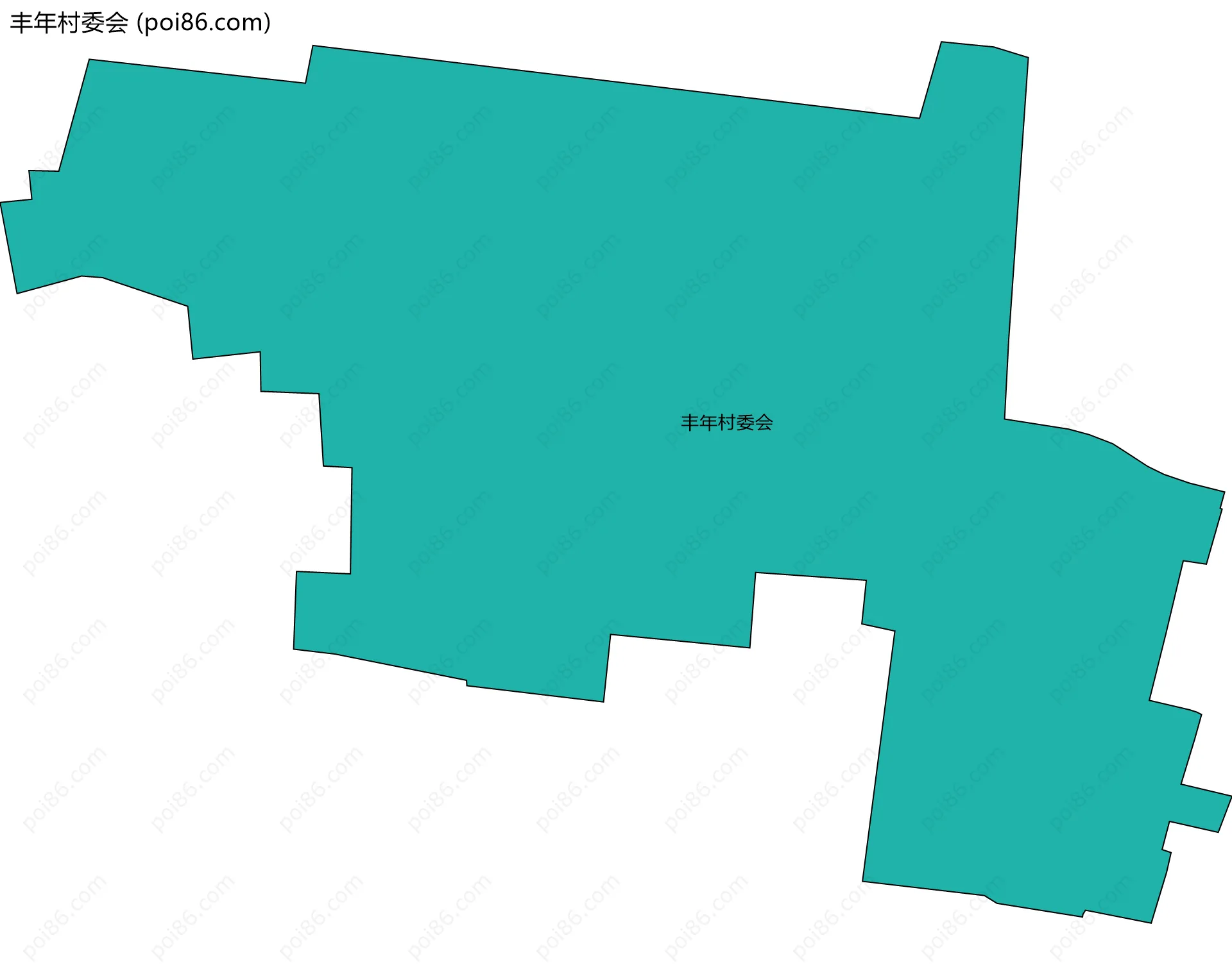 丰年村委会边界地图