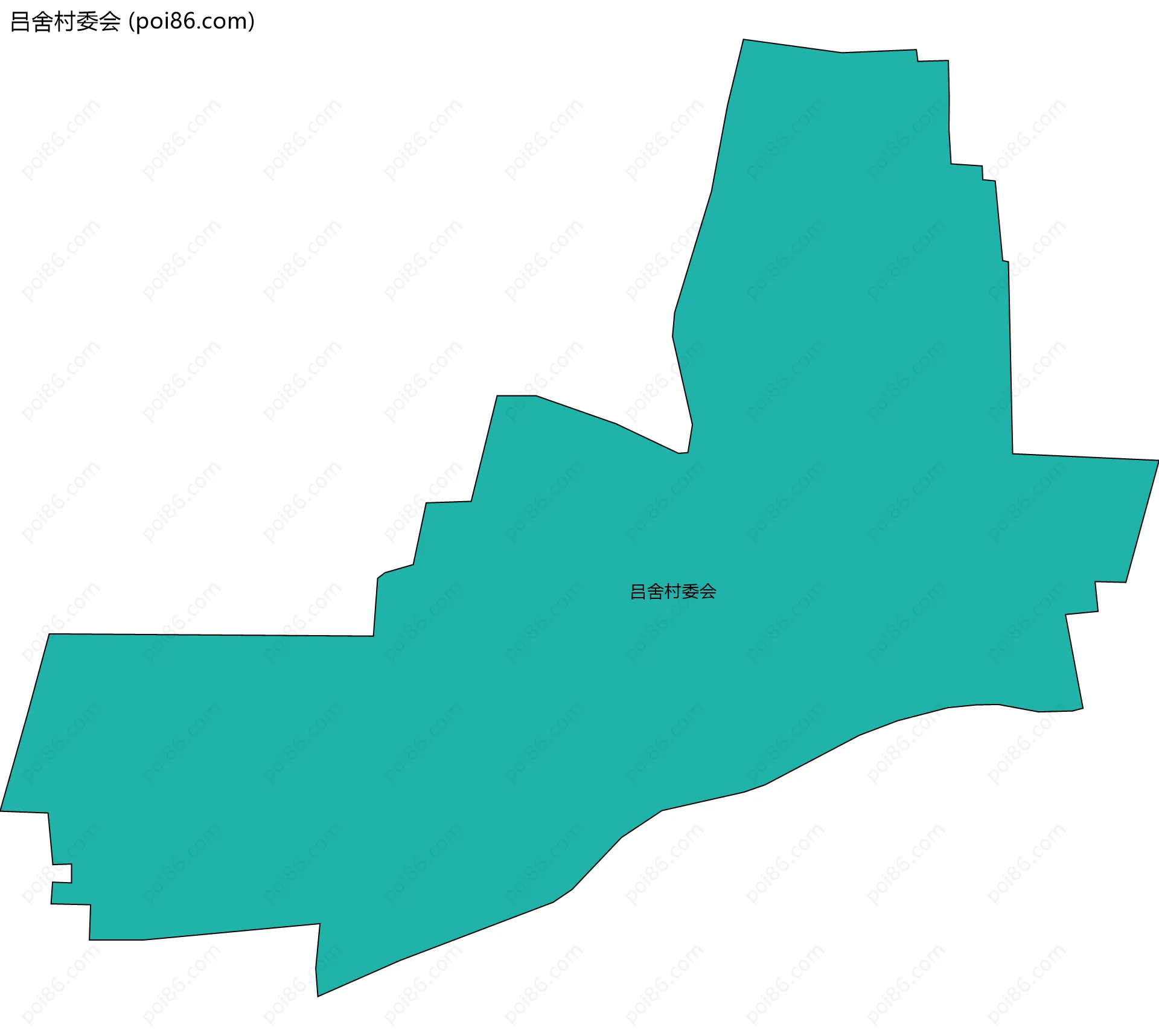 吕舍村委会边界地图