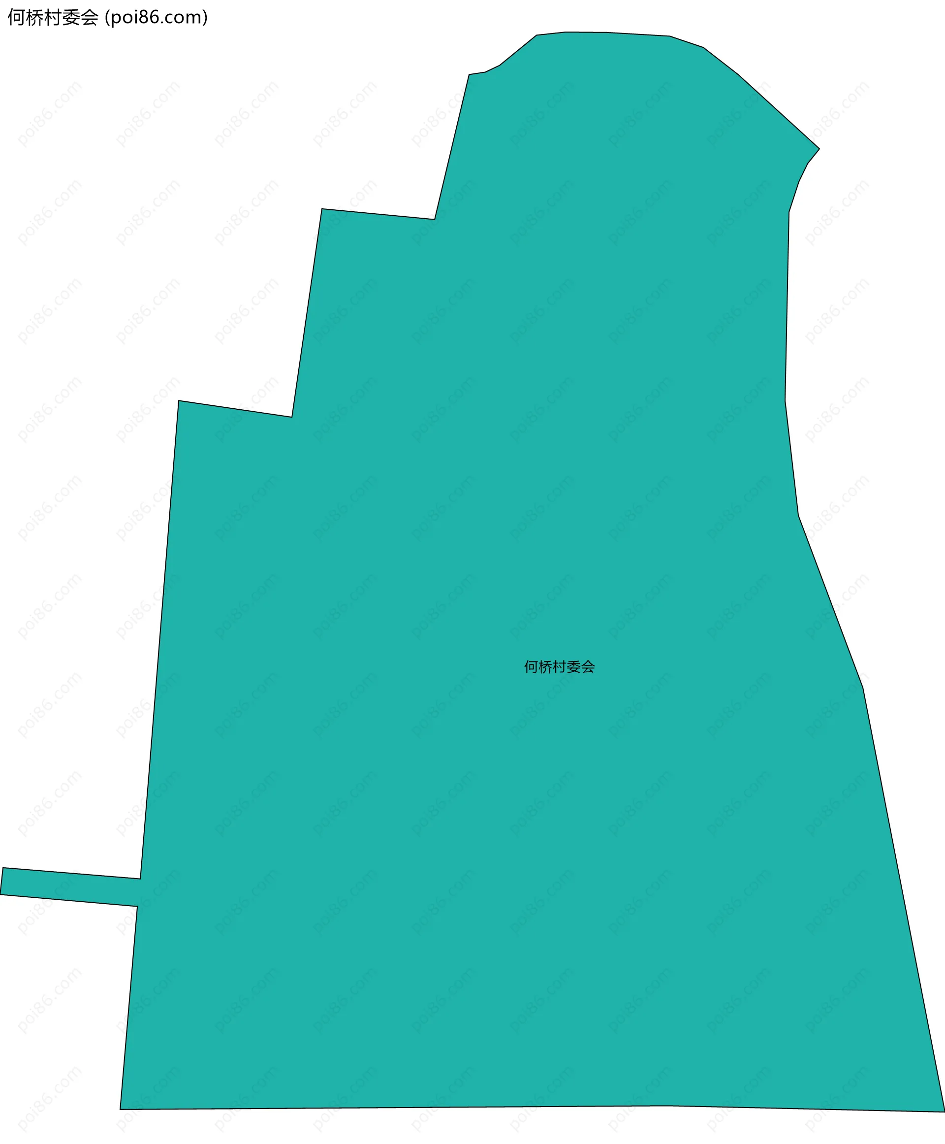 何桥村委会边界地图